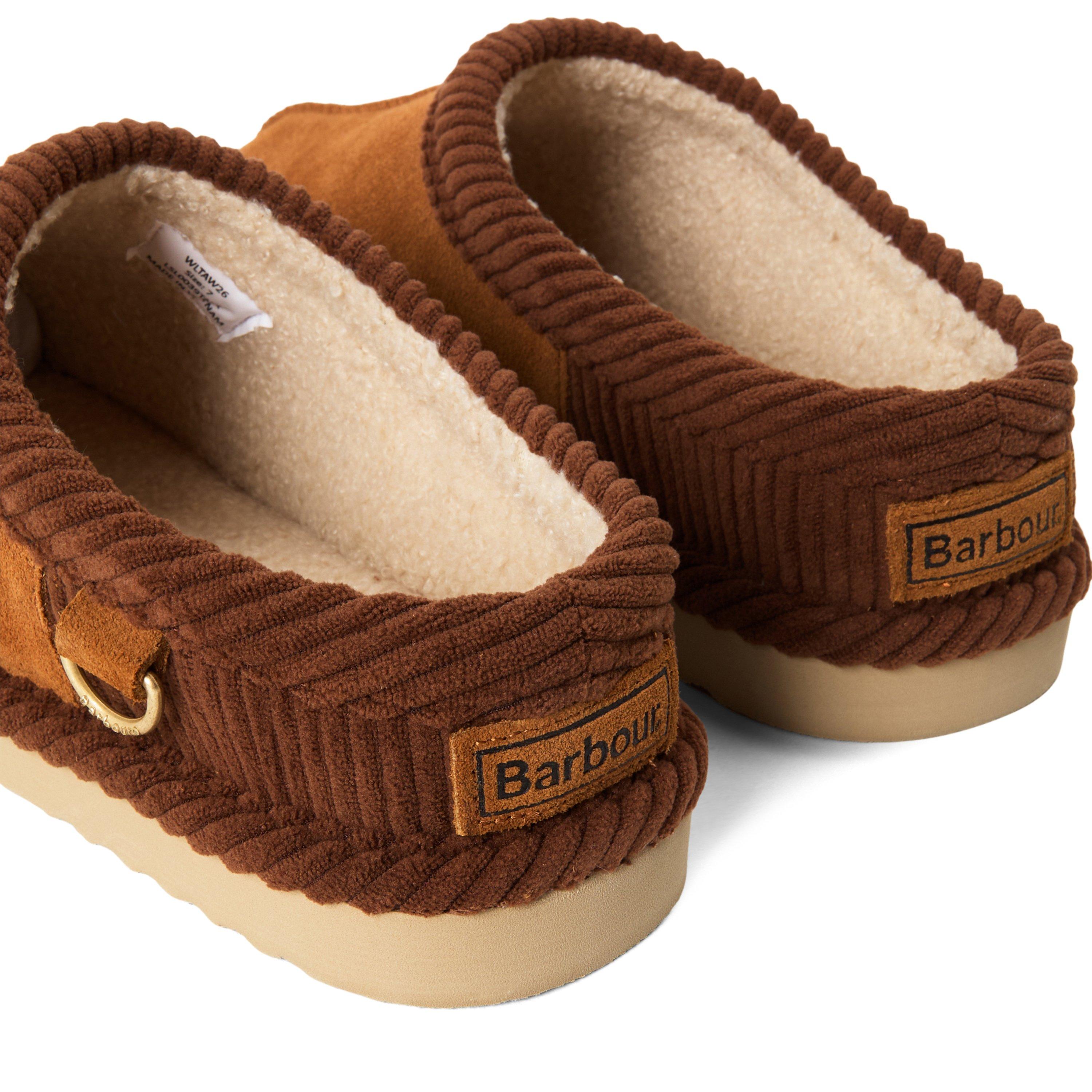 Tan Suede - Barbour - Women's Corbridge Suede Slider Slippers - 3