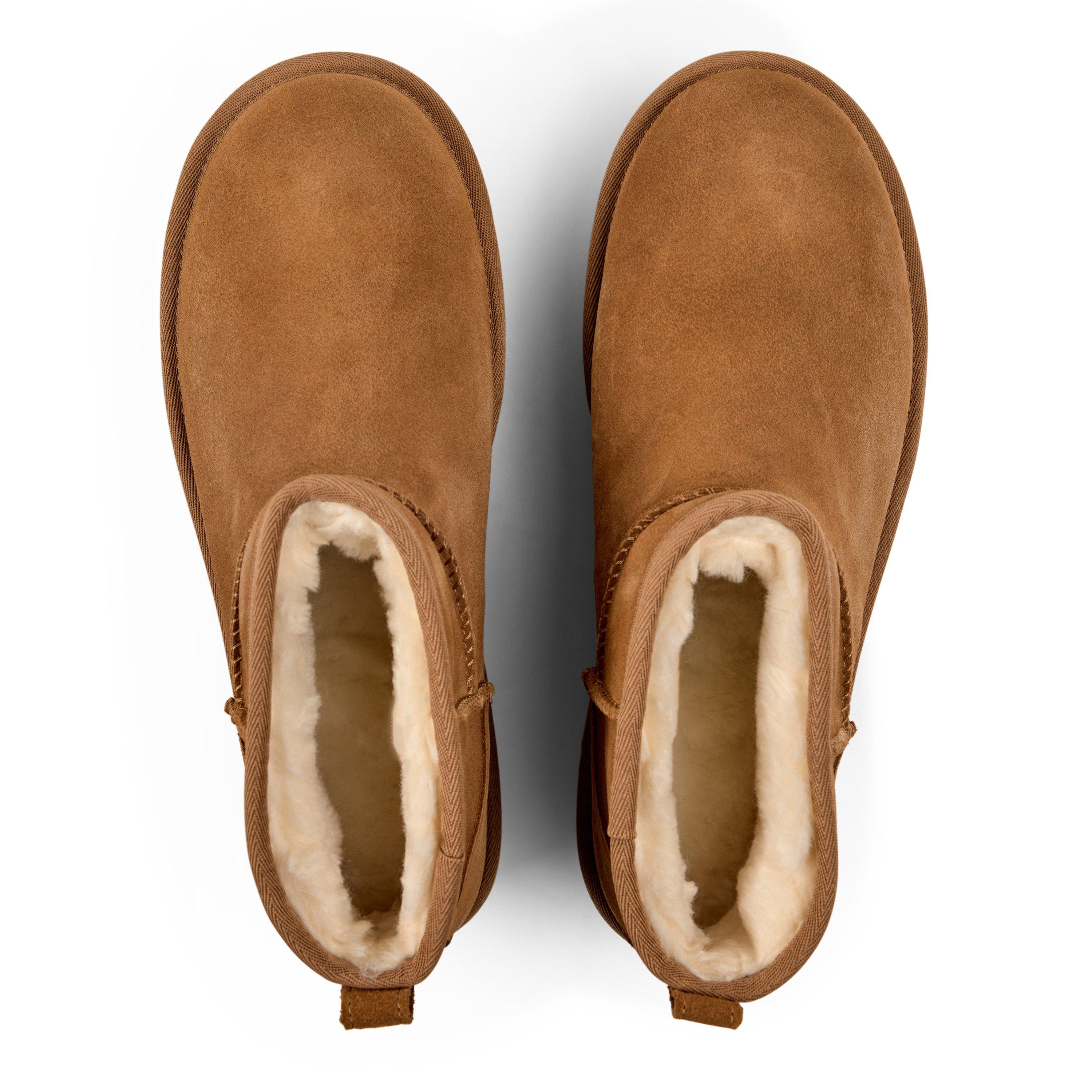 Chestnut - Ugg - Women's Ultra Mini Platform Sheepskin Snug Boots - 4