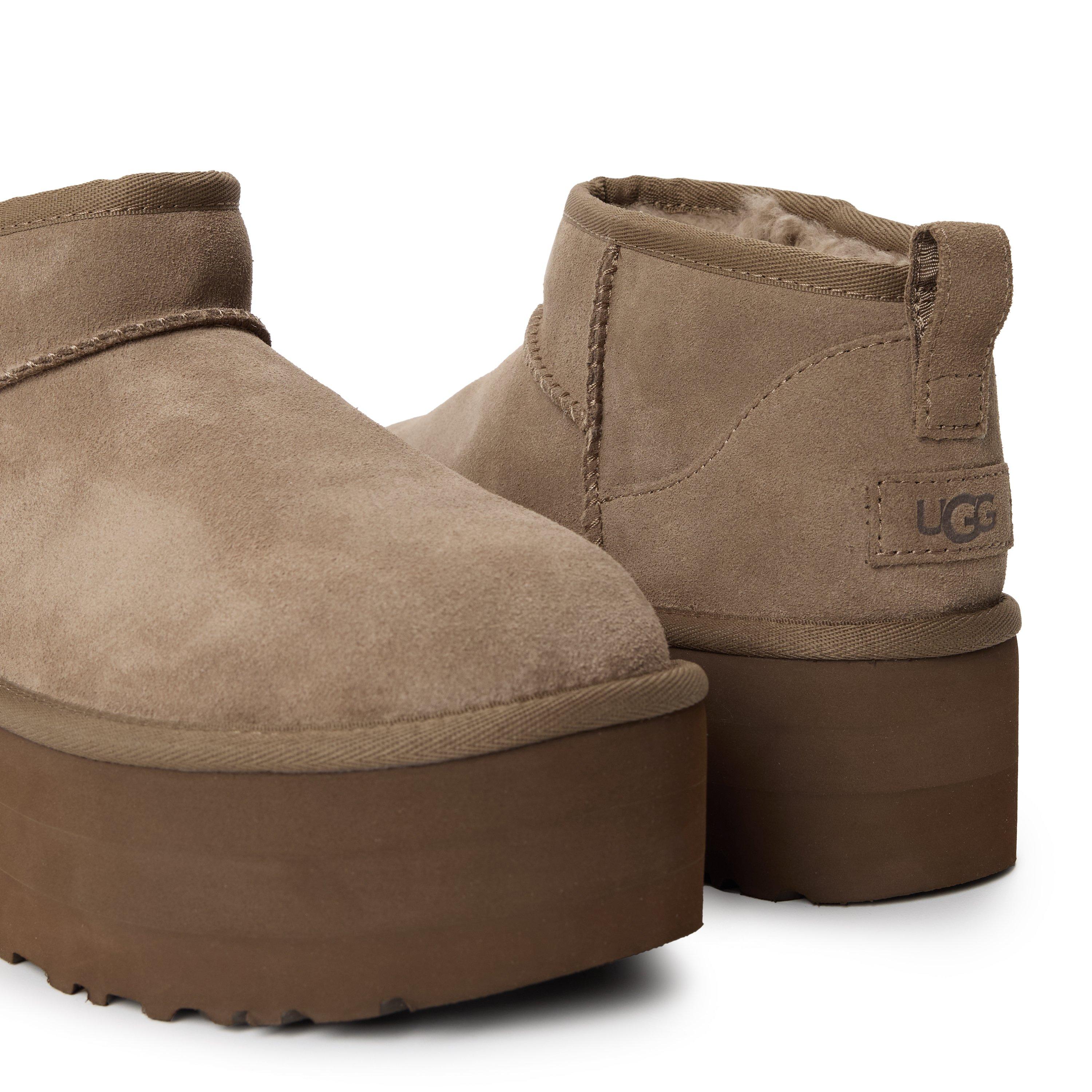 Light Bronze - Ugg - Women's Ultra Mini Platform Sheepskin Snug Boots - 3