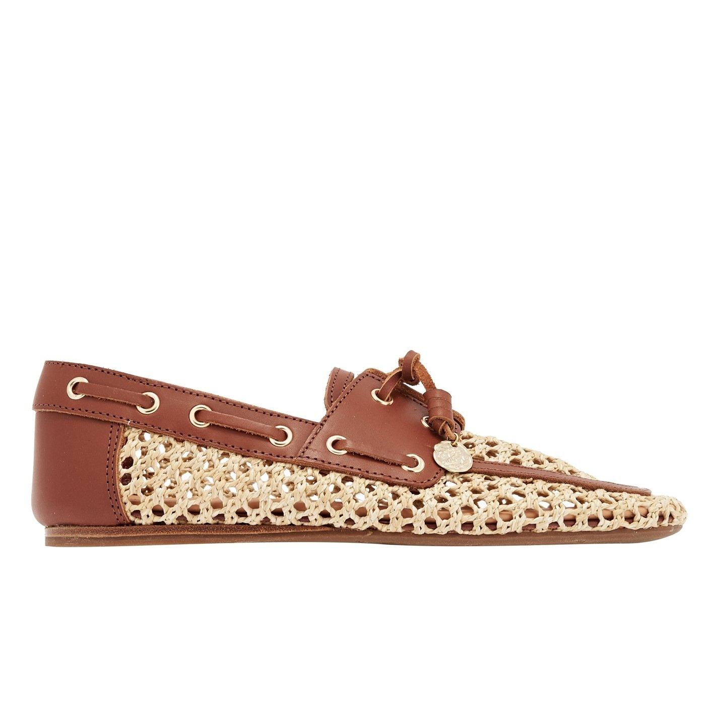 Natural - Ancient Greek Sandals - Women's Pliaria Boat Shoes - 1