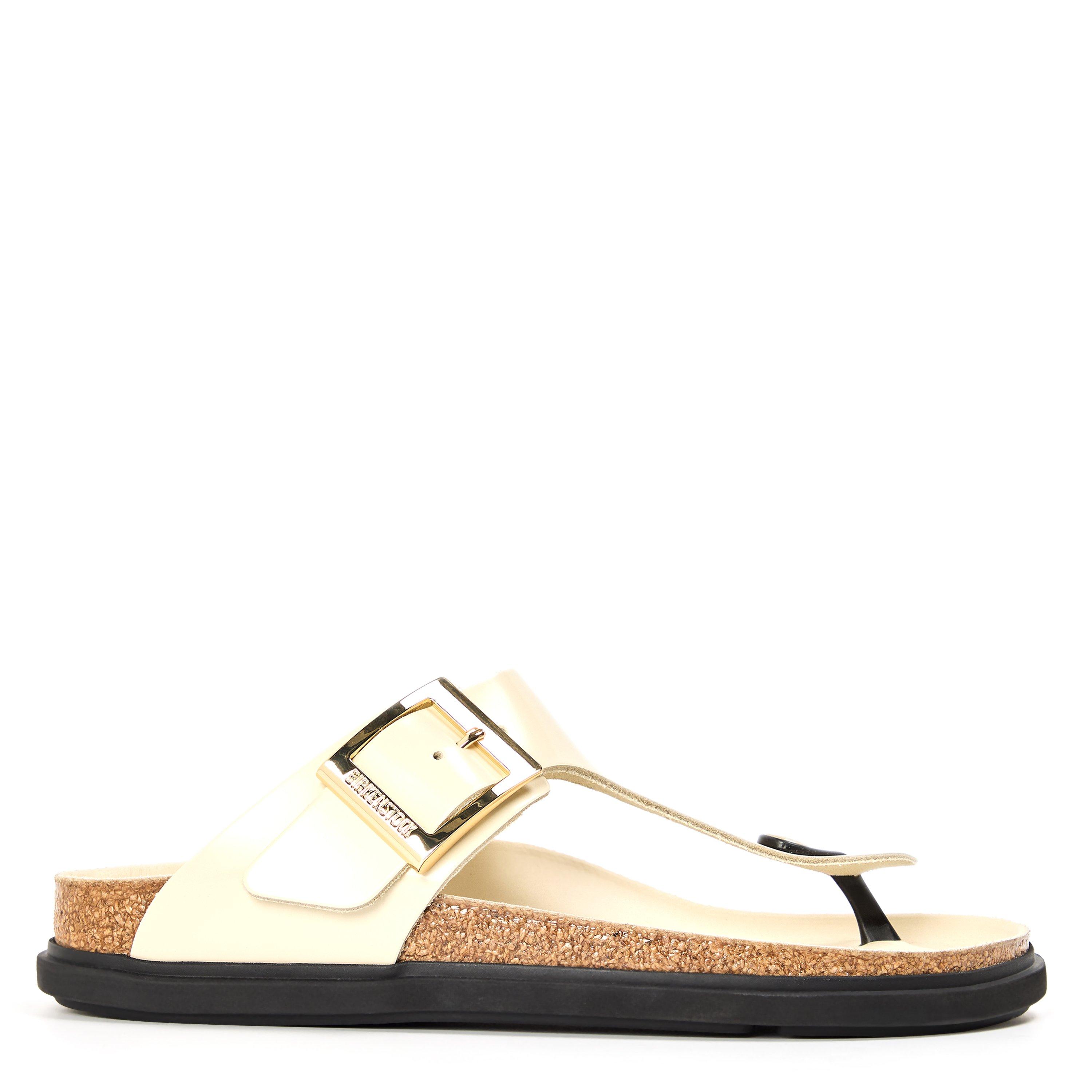 Ecru - Birkenstock - Women's Gizeh High Shine Flat Sandals - 1