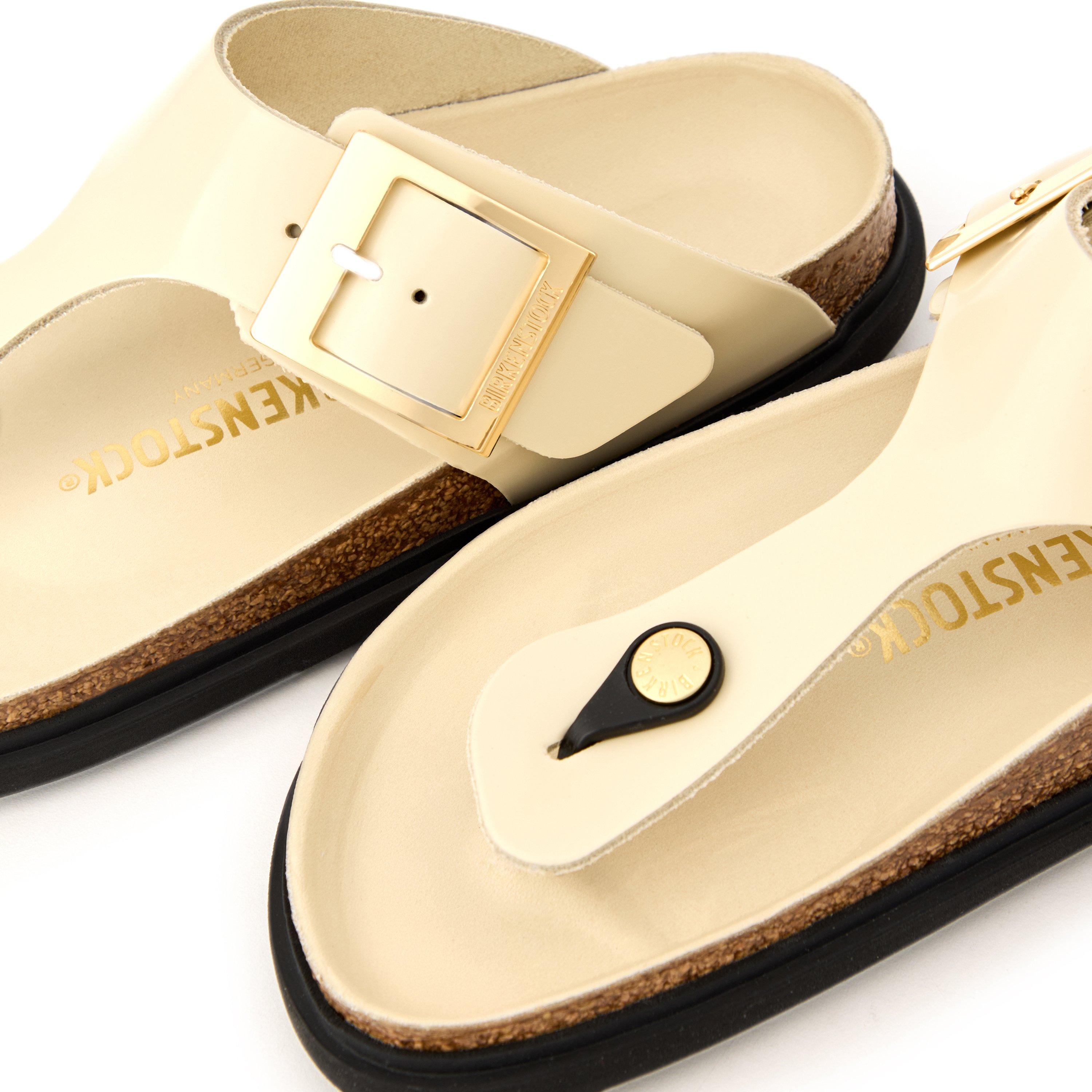 Ecru - Birkenstock - Women's Gizeh High Shine Flat Sandals - 3