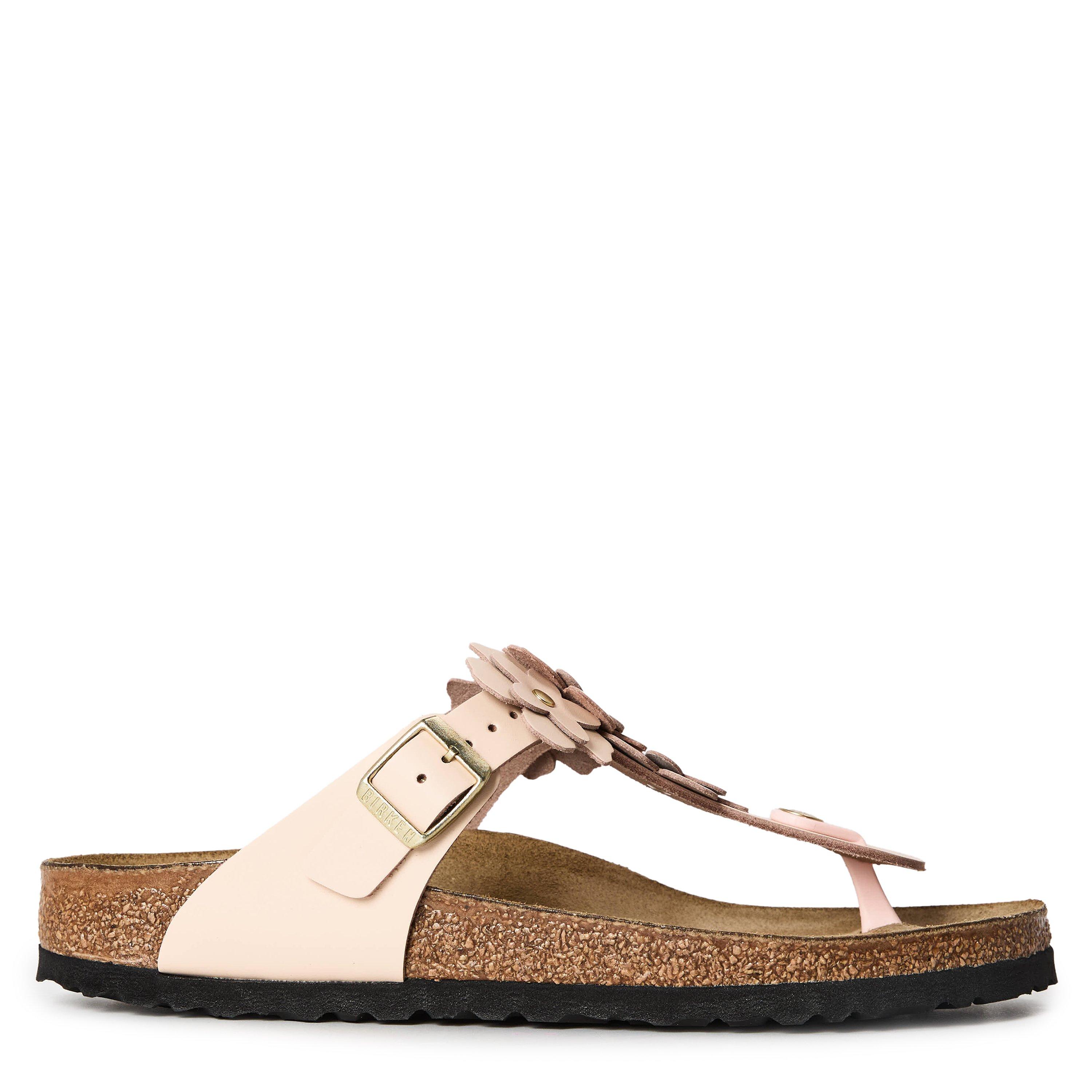 Light Rose - Birkenstock - Women's Gizeh Floral Flat Sandal - 1