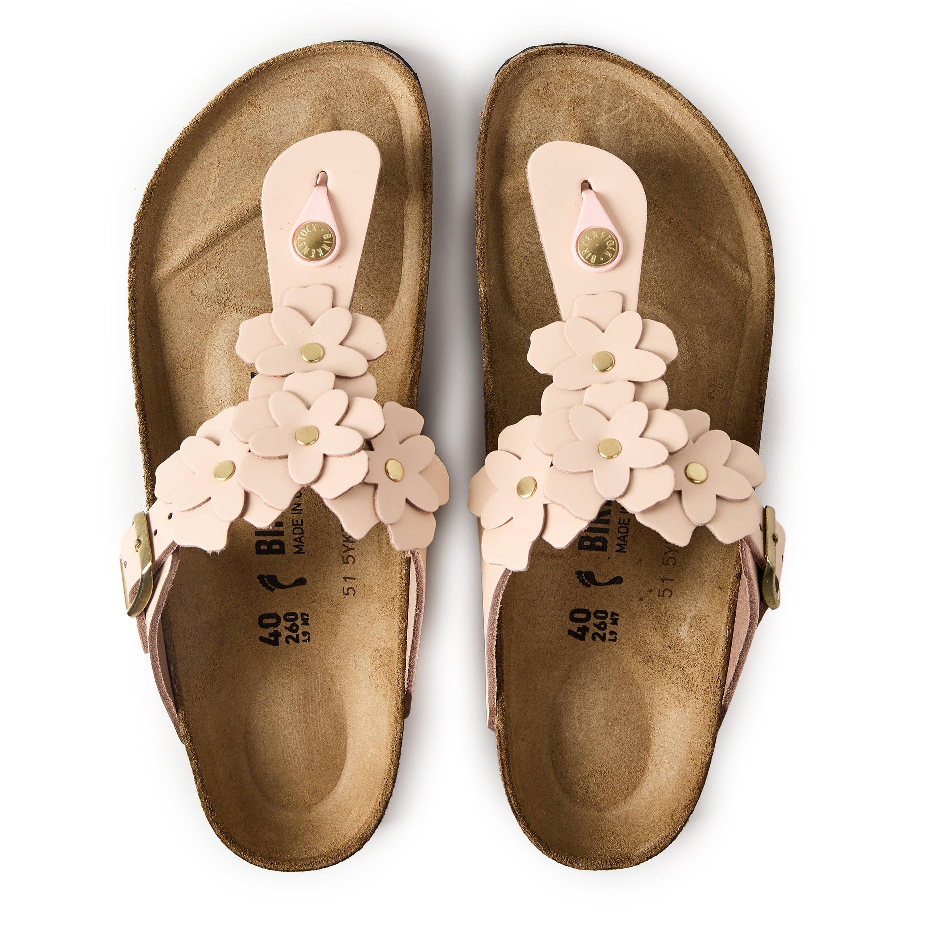 Light Rose - Birkenstock - Women's Gizeh Floral Flat Sandal - 4