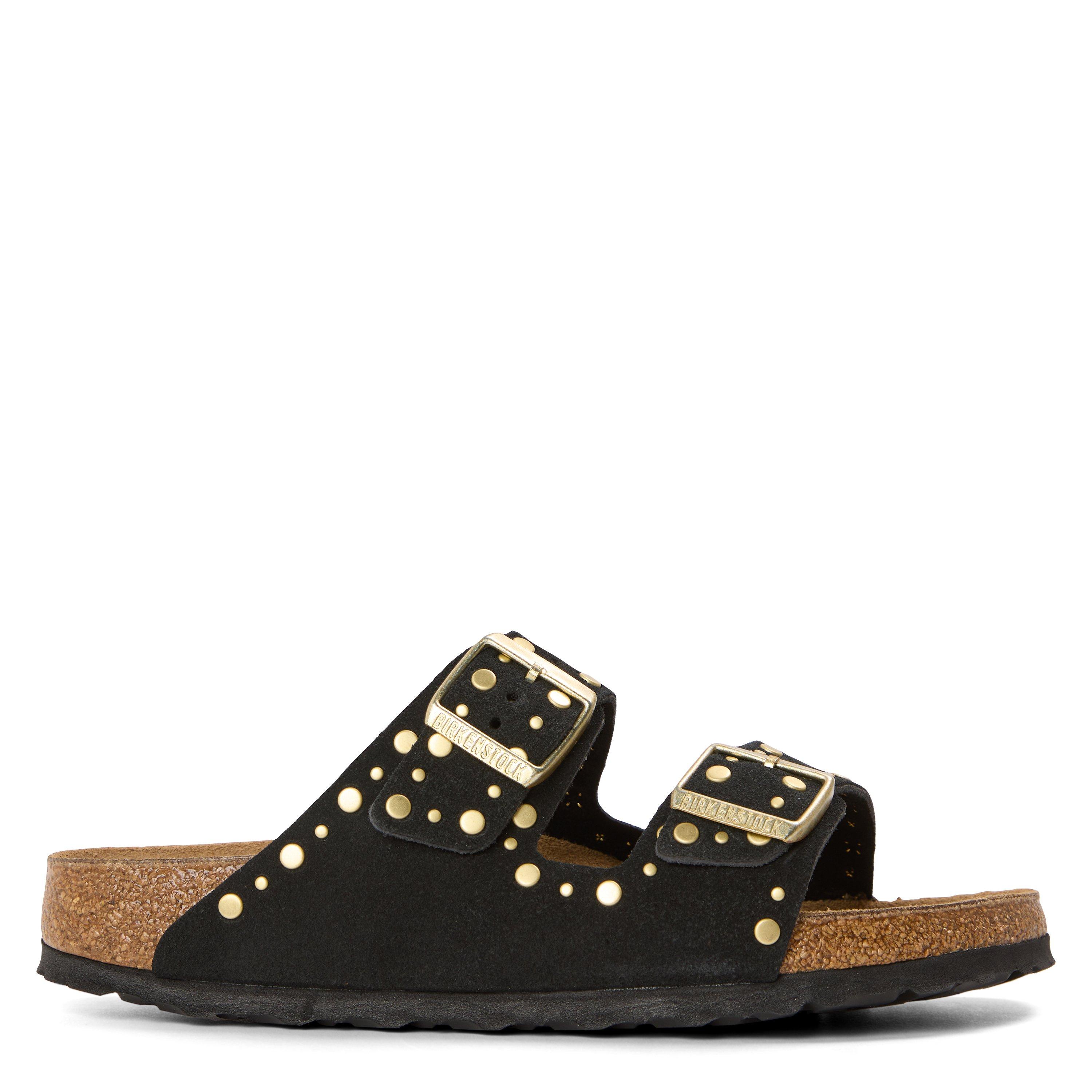 Birkenstock Women's Arizona Rivet Flat Sandals - Black Rivet - 37 (4.5)