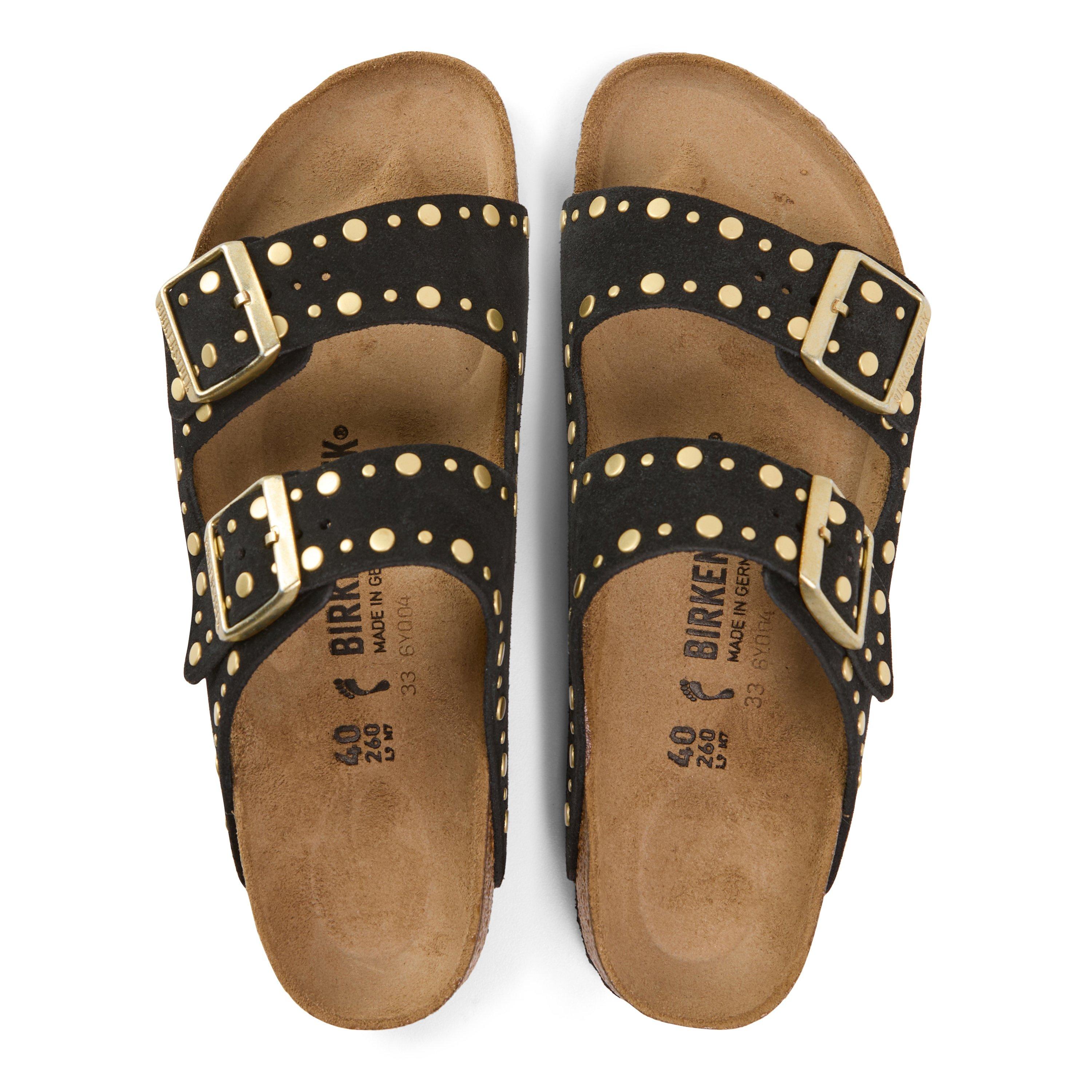 Black Rivet - Birkenstock - Women's Arizona Rivet Flat Sandals - 5