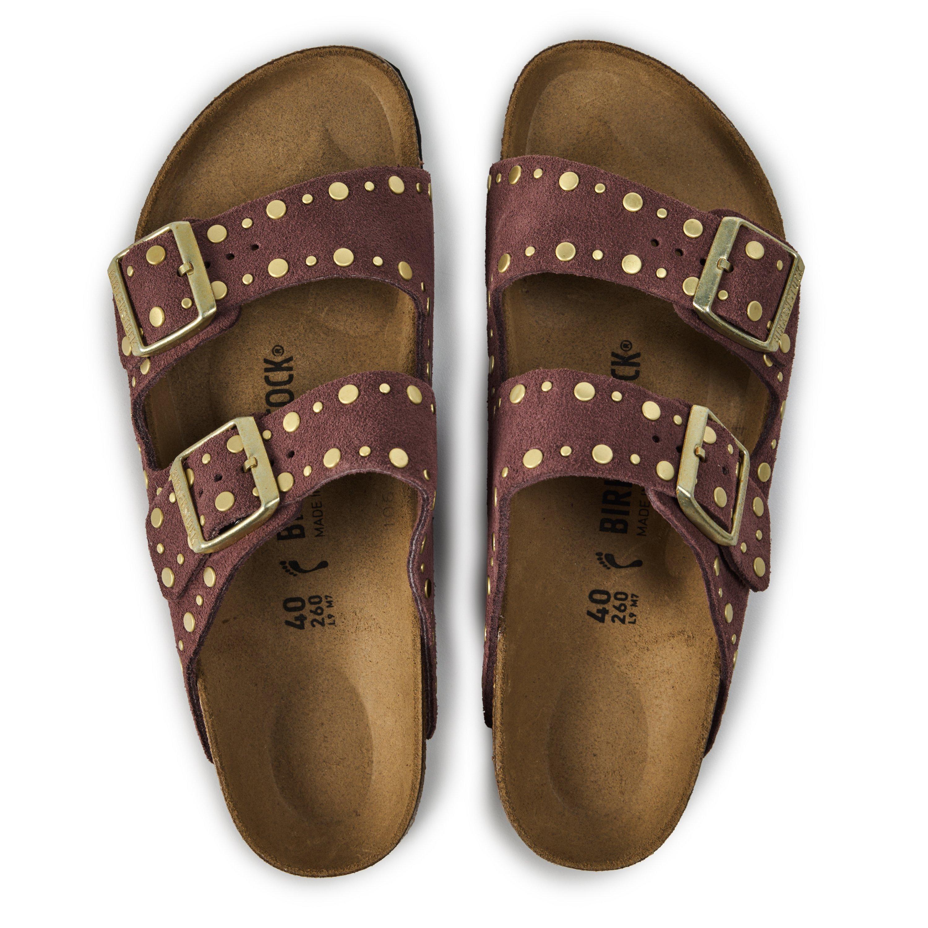 Pepper Suede - Birkenstock - Women's Arizona Rivet Flat Sandals - 4