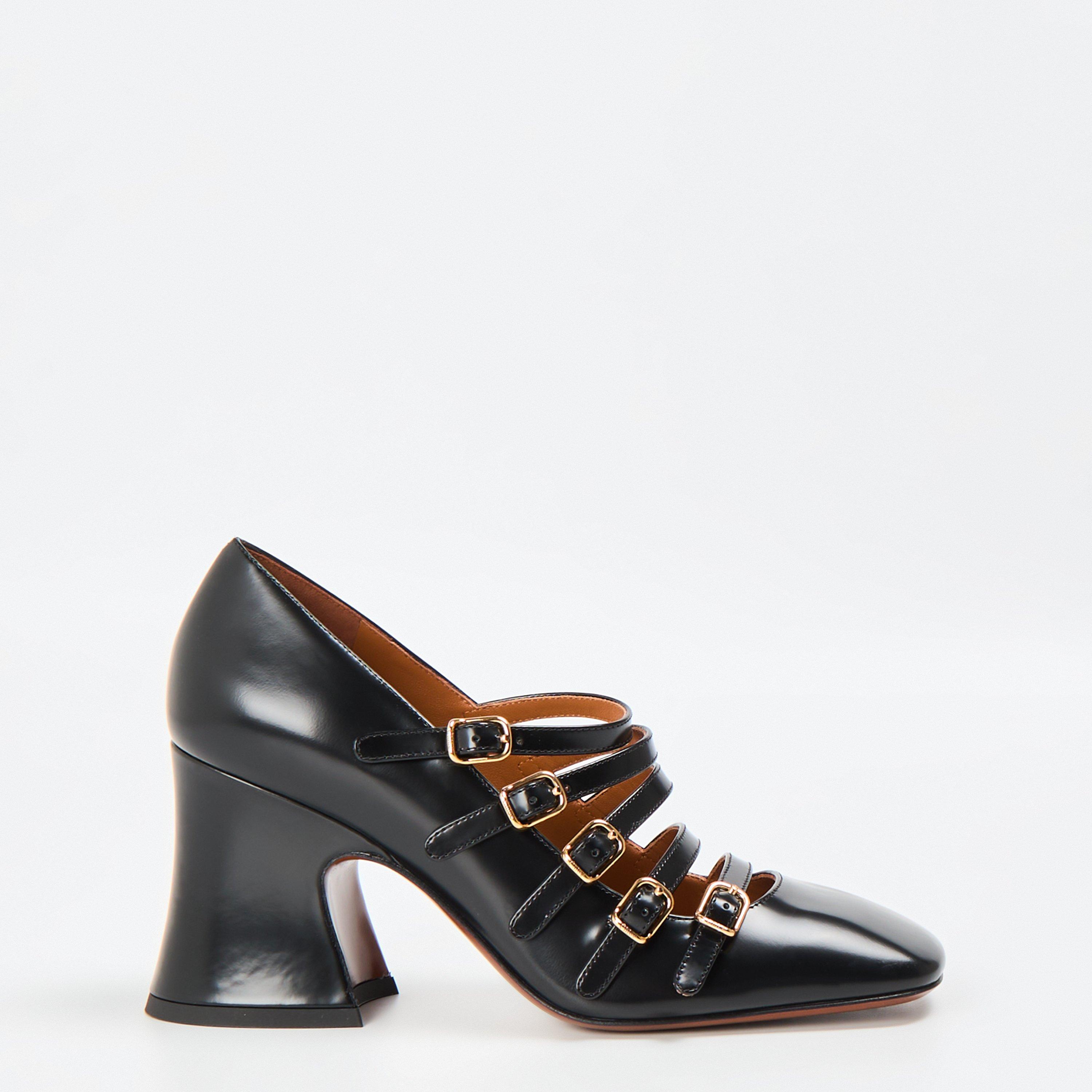 Black - Chloe - Women's Janis Strap Mary Janes - 1