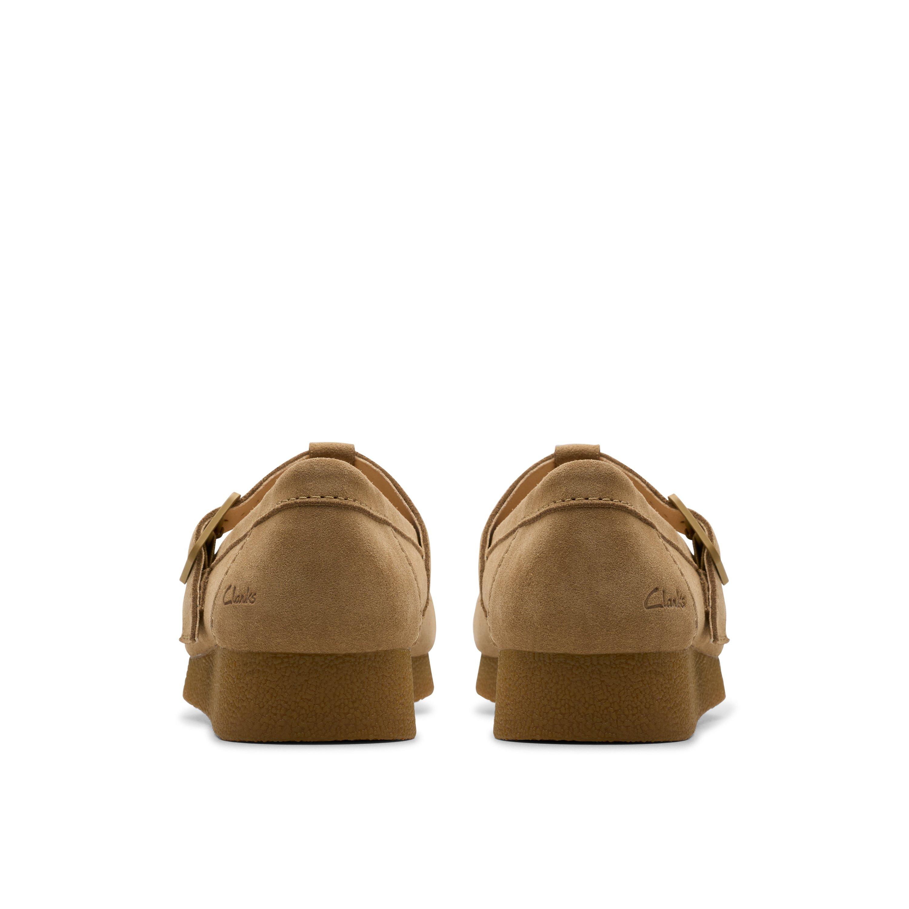 Dark Sand Sue - Clarks Originals - Women's Wallabee EVO Bar Suede Moc-Toe Shoes - 5