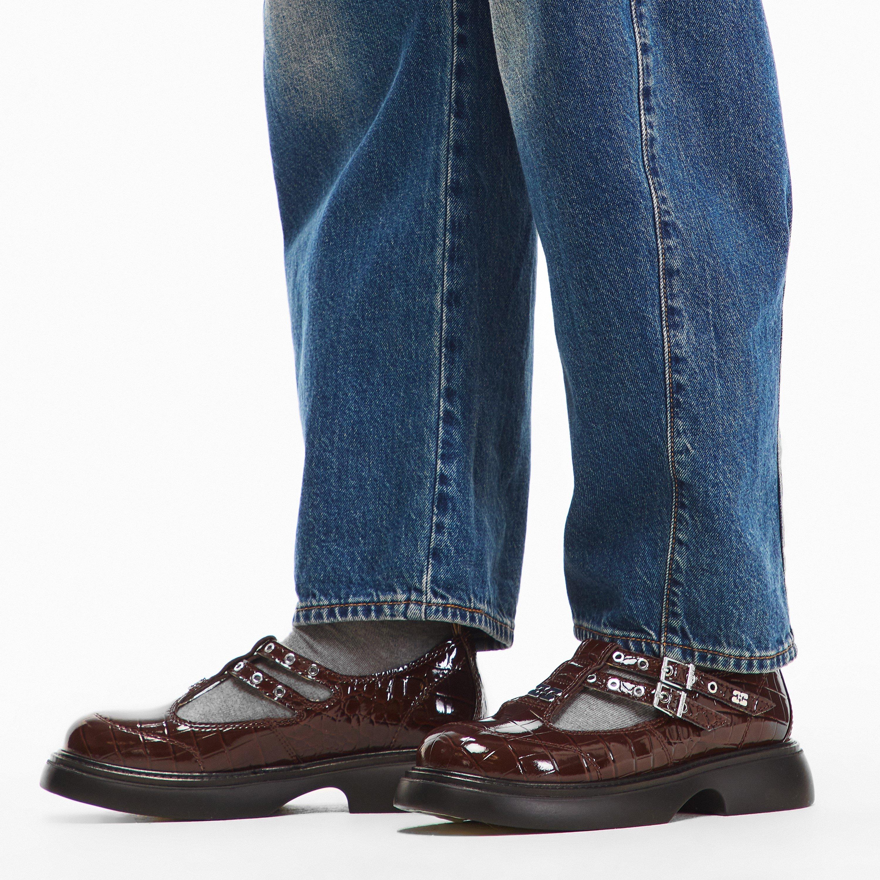 Chocolate Fond - Ganni - Ganni Mary Jane Sh Ld62 - 3