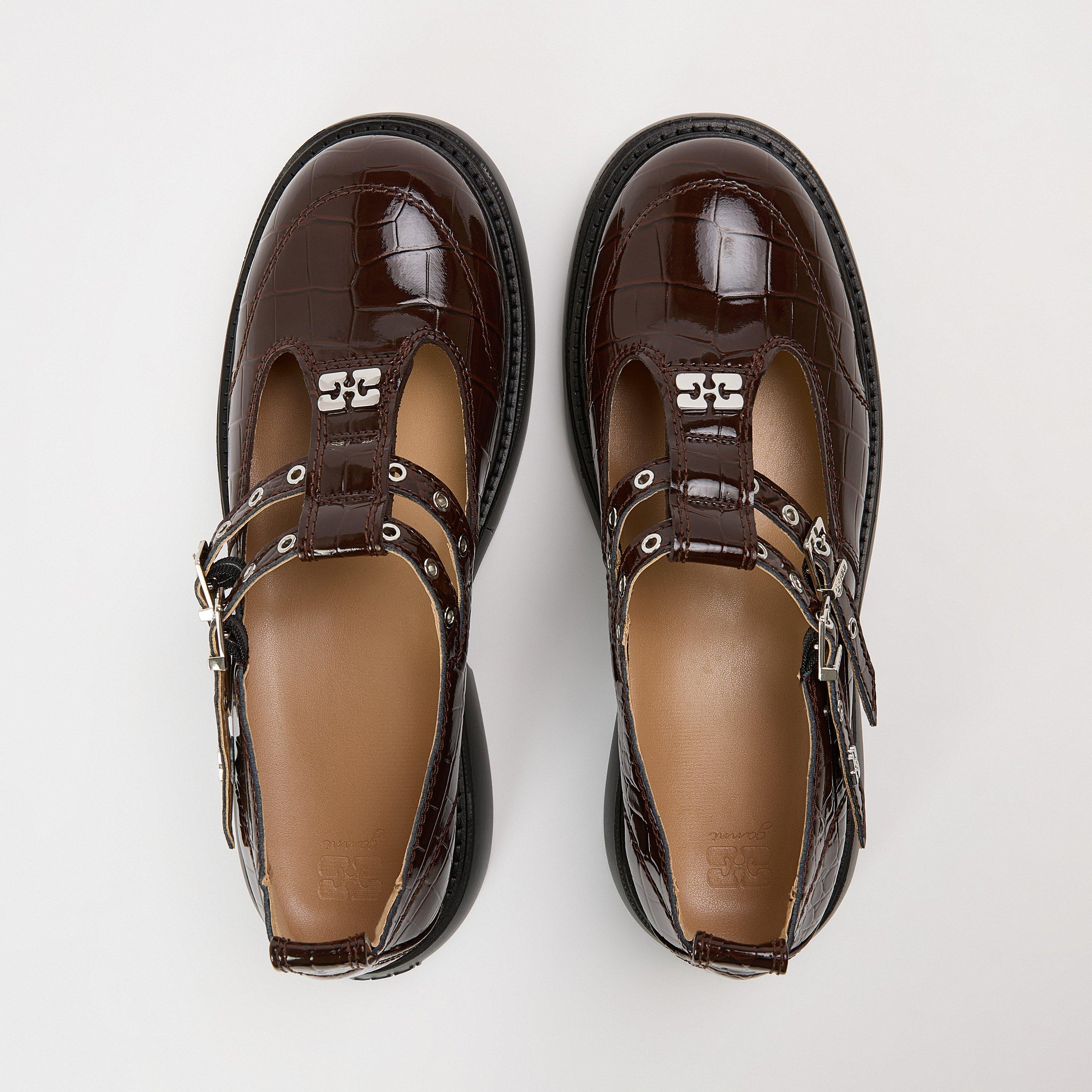 Chocolate Fond - Ganni - Ganni Mary Jane Sh Ld62 - 4