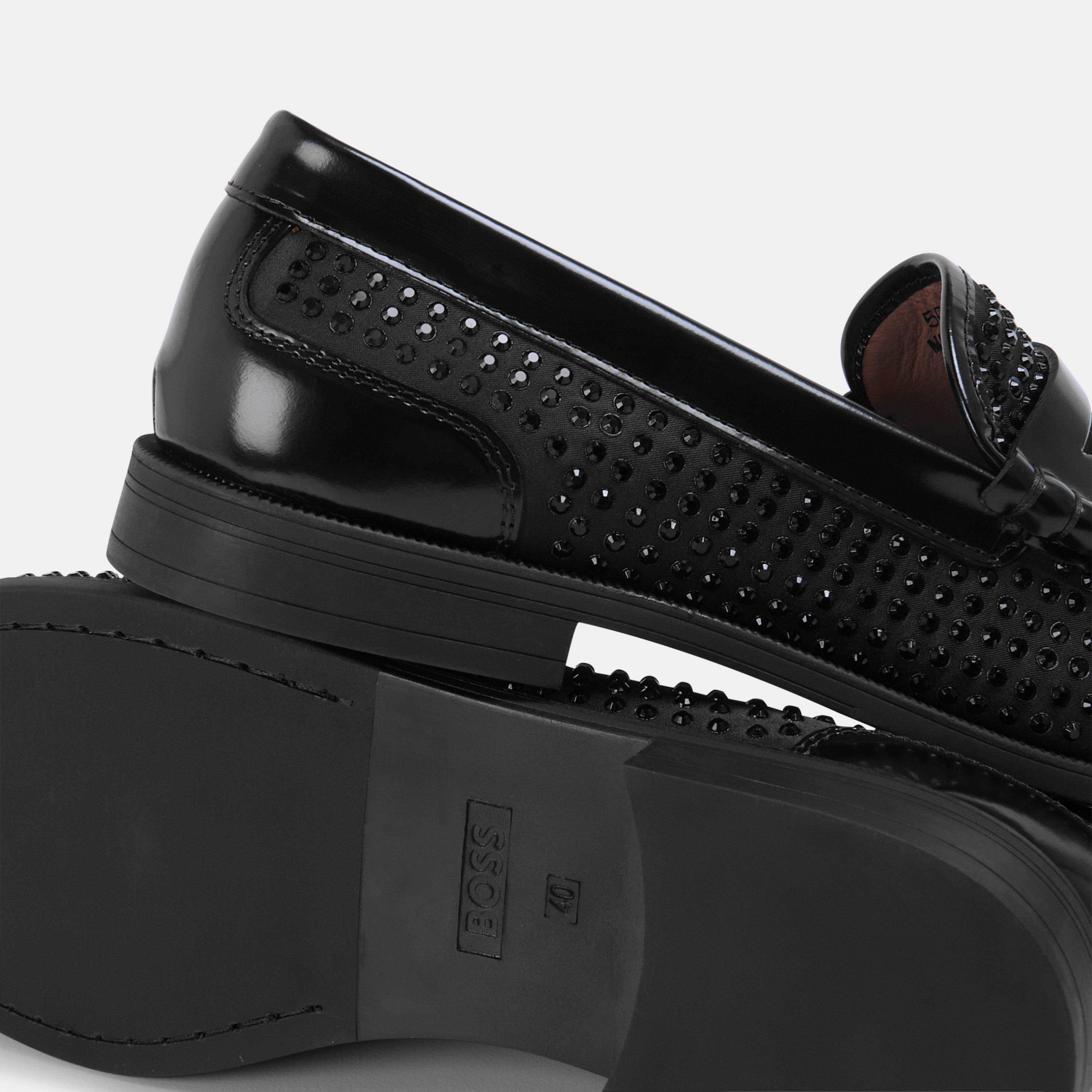 Black 001 - Boss - Women's Lycia Moc Toe Design Shoes - 4