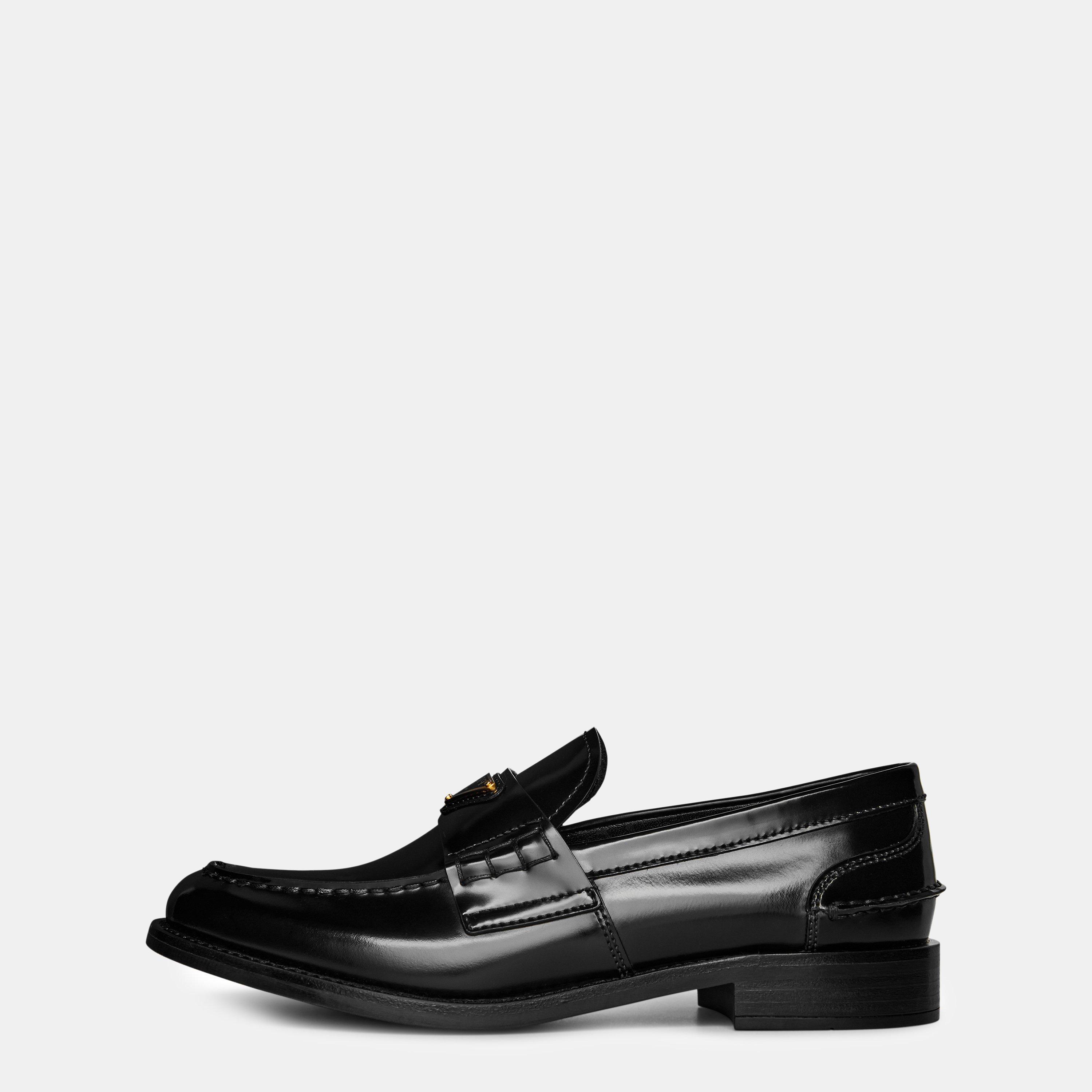 Nero - Prada - Brushed Leather Loafers - 2