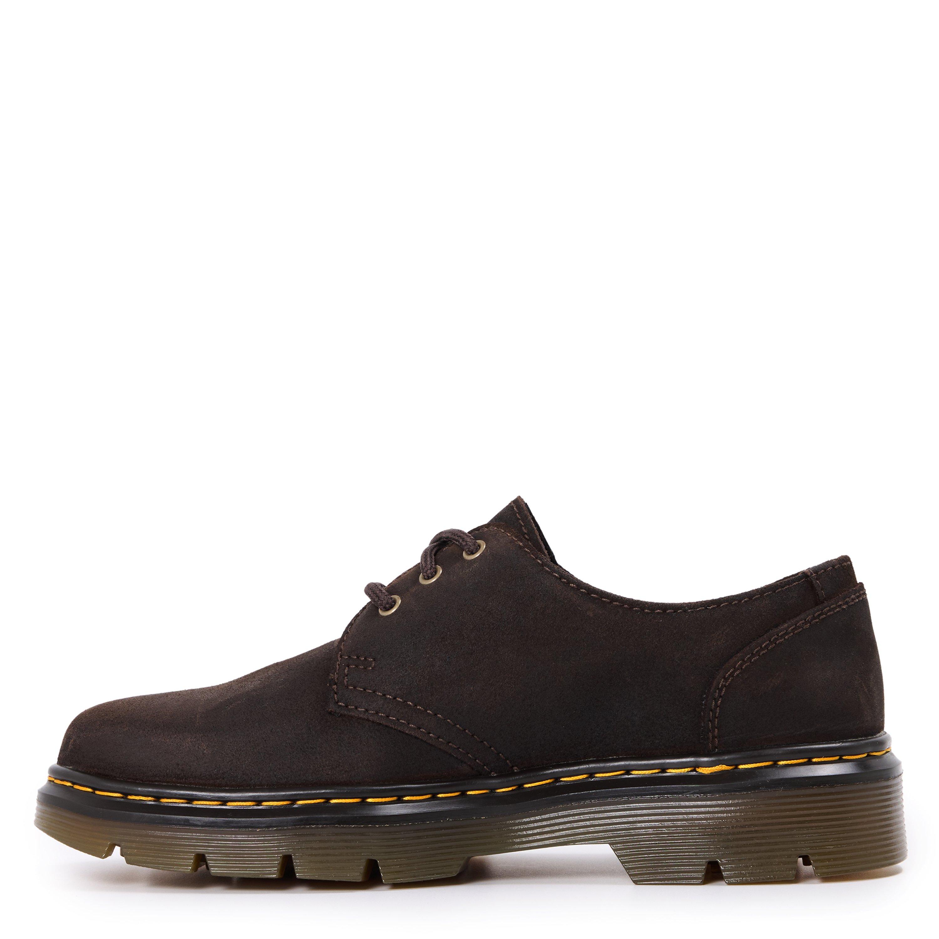 Drk Brown Cedar - Dr Martens - Women's Aprile 3-Eye Leather Derby Shoes - 2