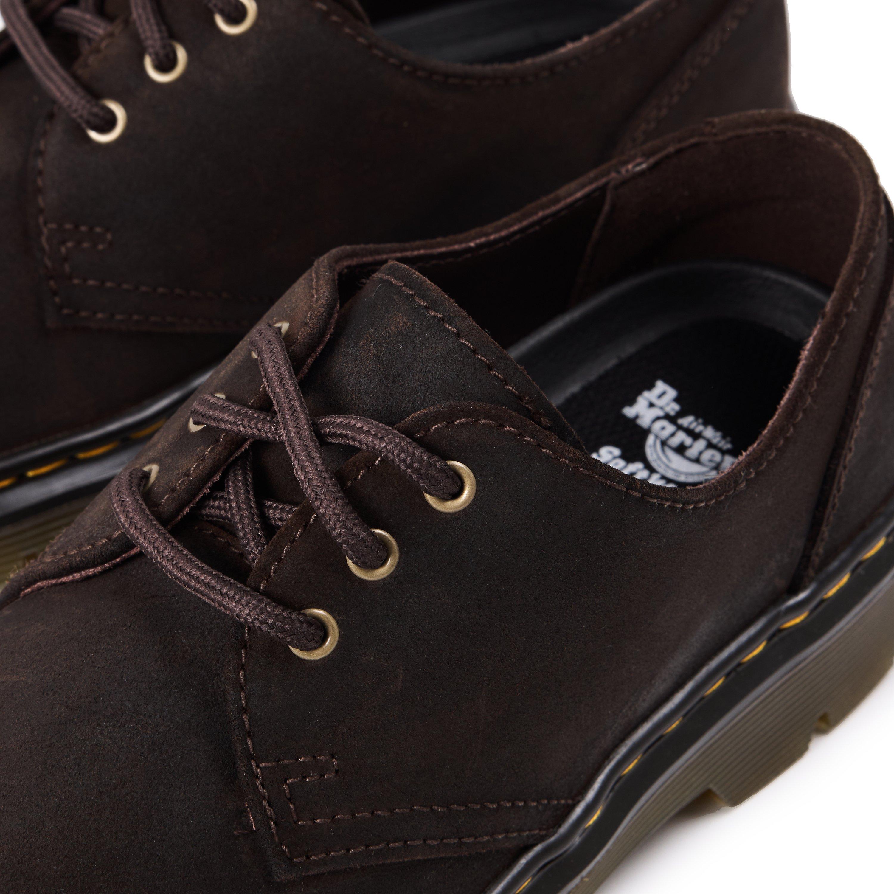 Drk Brown Cedar - Dr Martens - Women's Aprile 3-Eye Leather Derby Shoes - 3