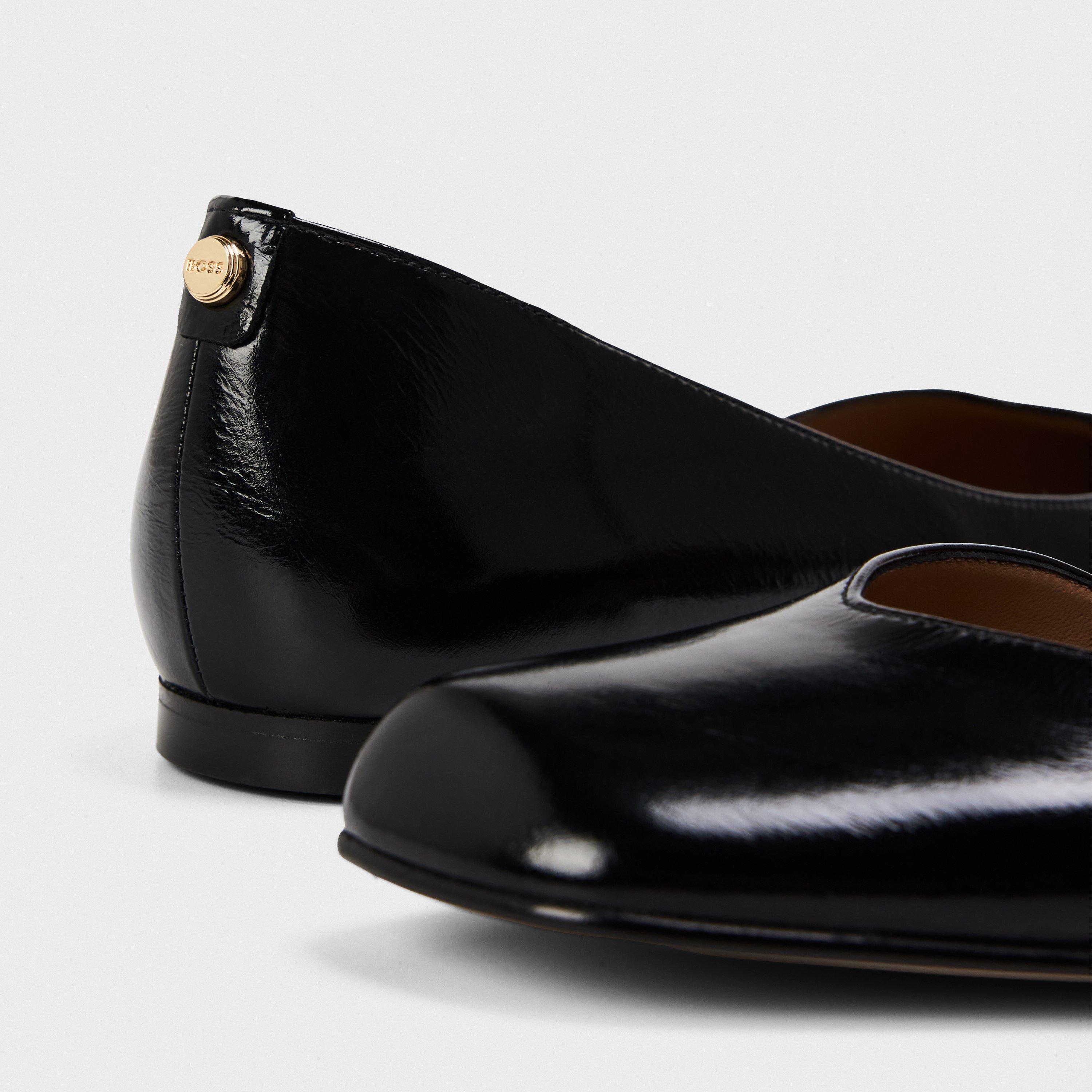 Black - Boss - Women's Rose Ballerina Design Shoes - 4