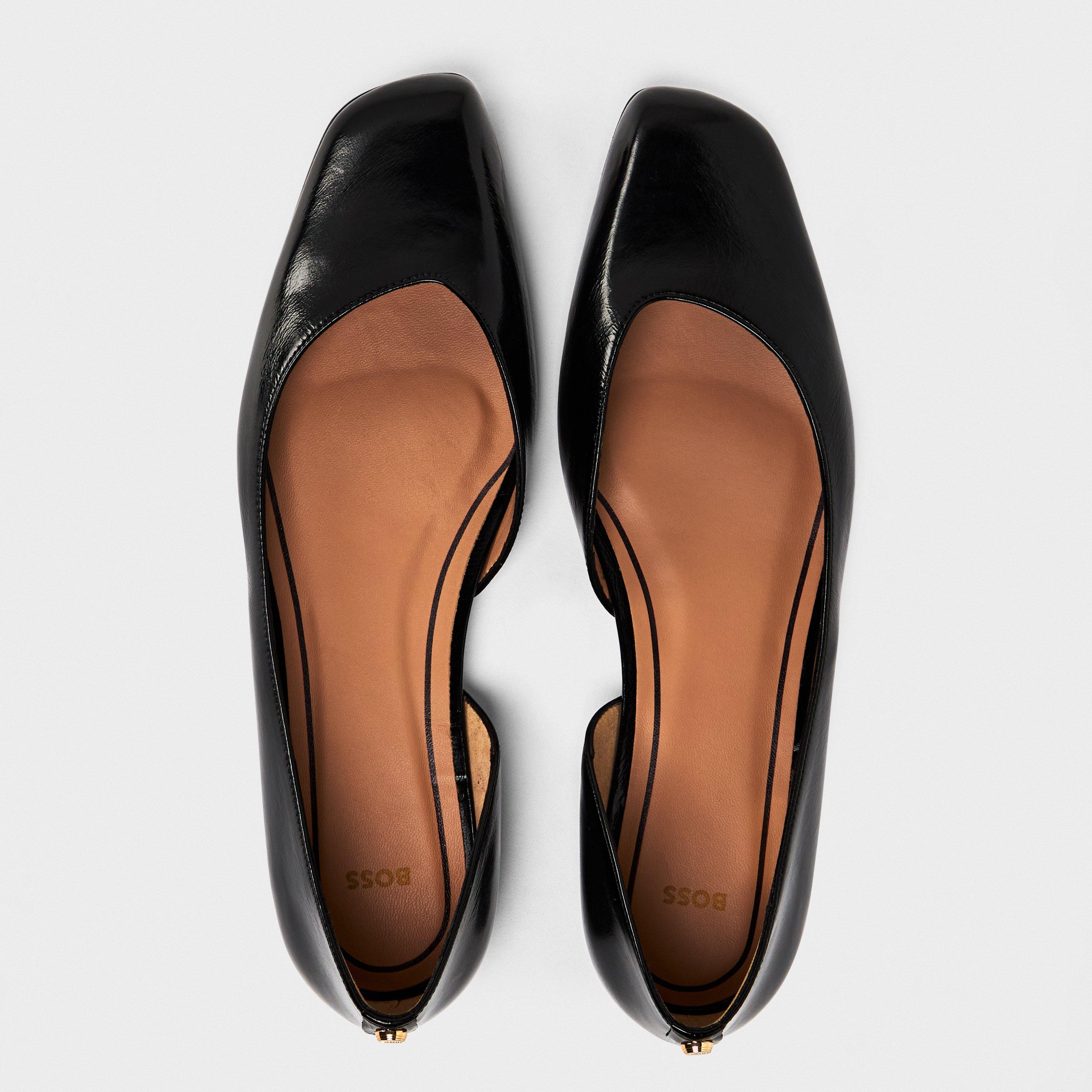 Black - Boss - Women's Rose Ballerina Design Shoes - 5