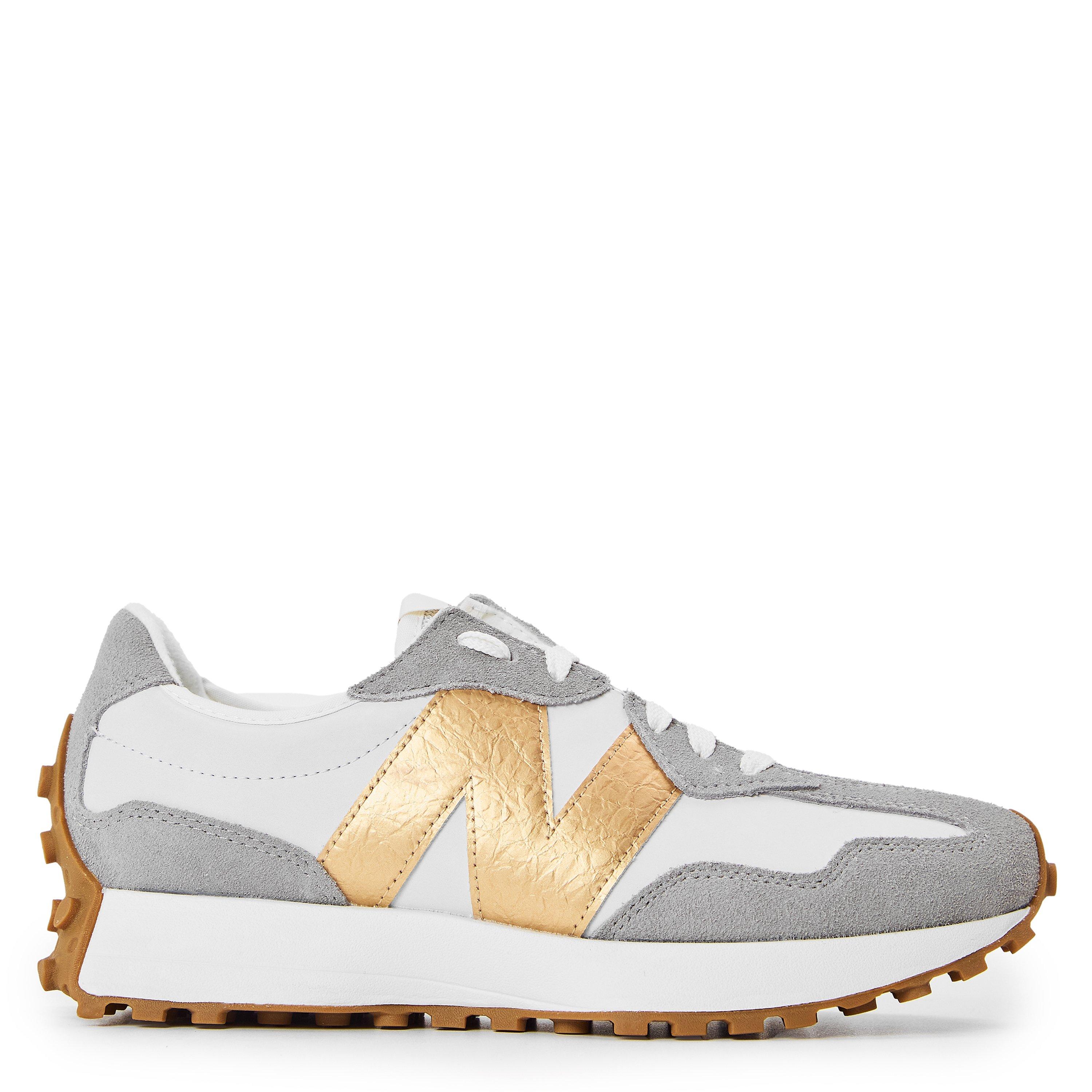 New Balance Women's Nb 327 - White/Gold - 5 (37.5)