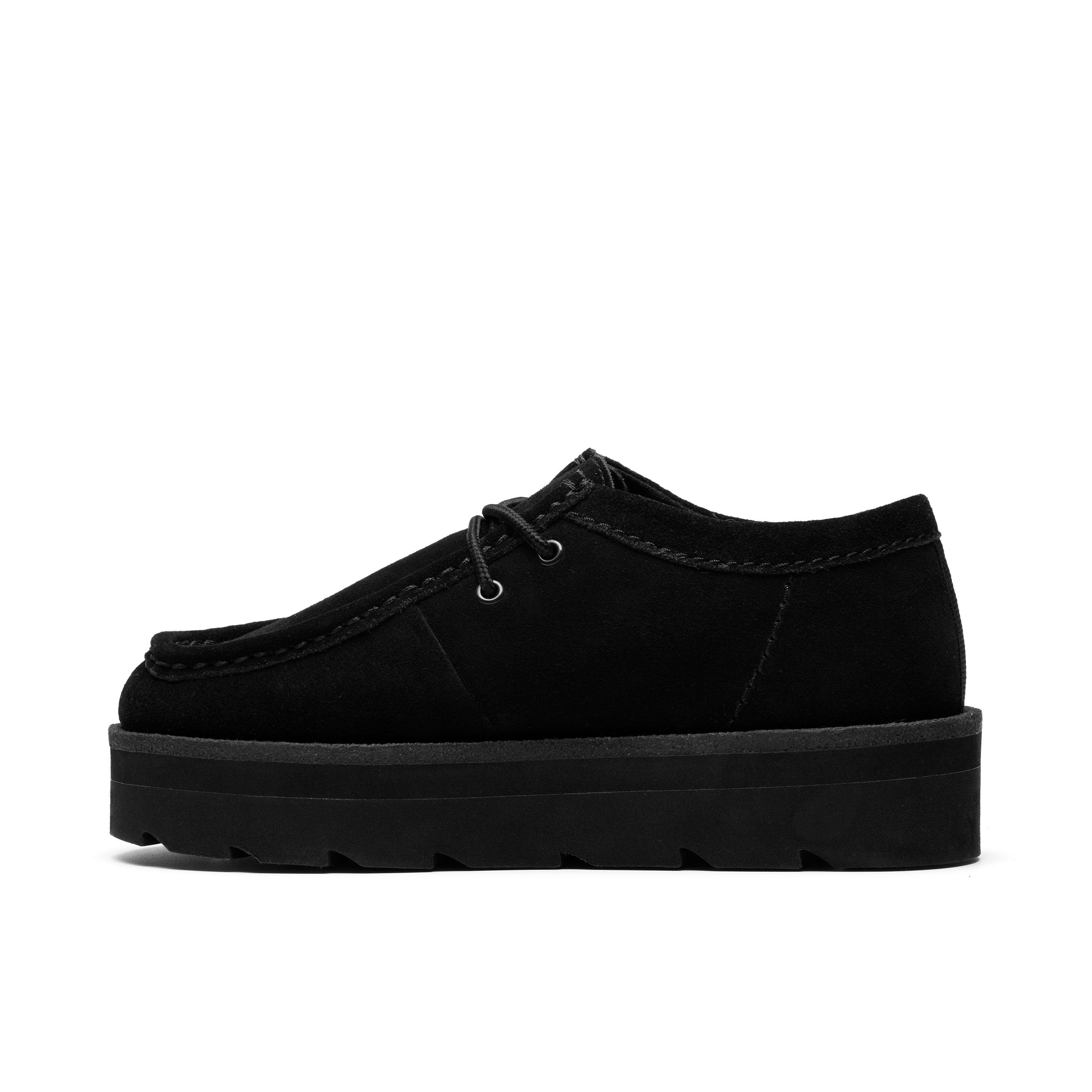 Black Suede - Clarks Originals - Women's Meare Walla Moc Toe Formal Shoes - 2