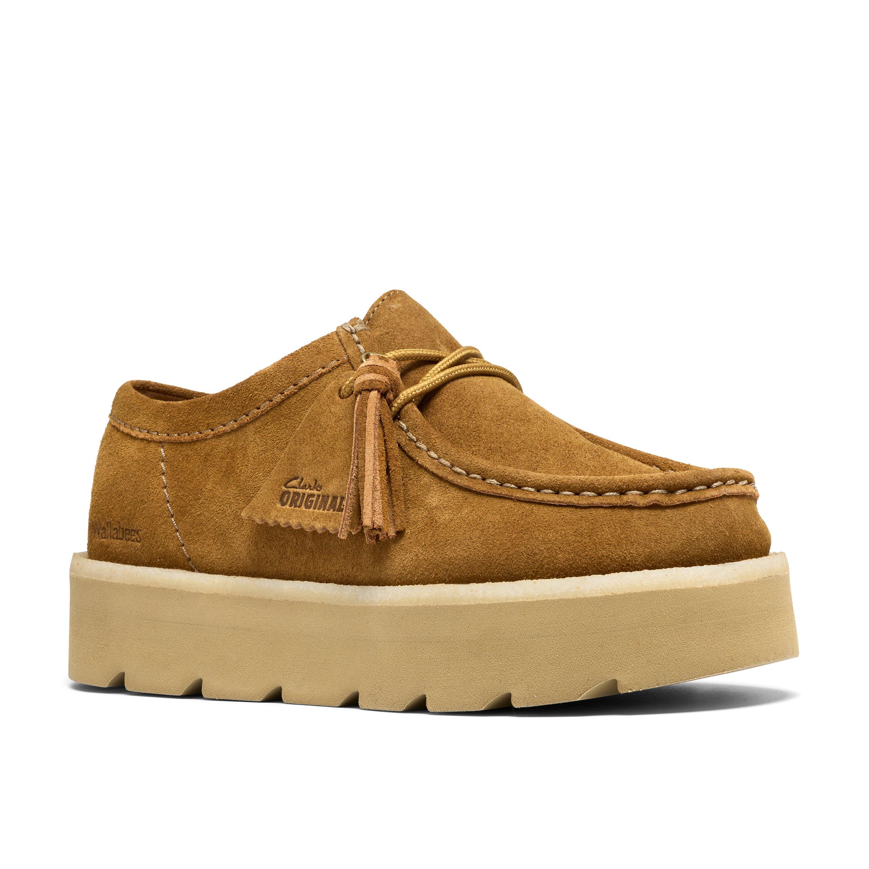 Brown Suede - Clarks Originals - Women's Meare Walla Moc Toe Formal Shoes - 7