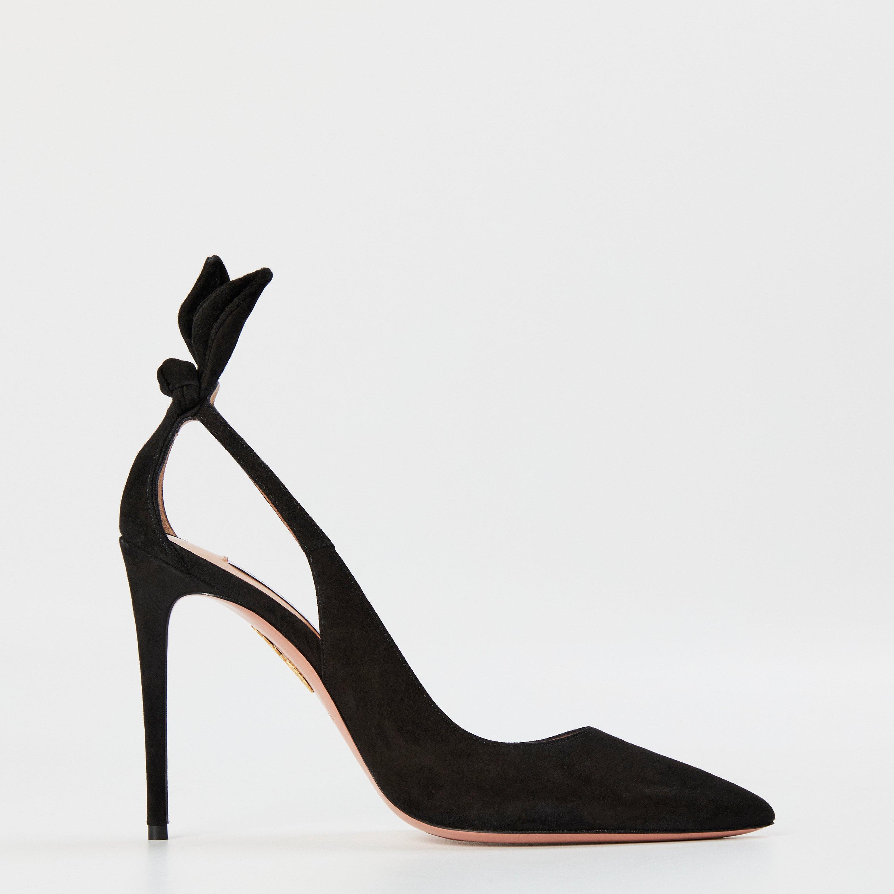 国内発| AQUAZZURA Deneuve スエード バレエフラット Black 国内発| AQUAZZURA Deneuve スエード バレエフラット Black