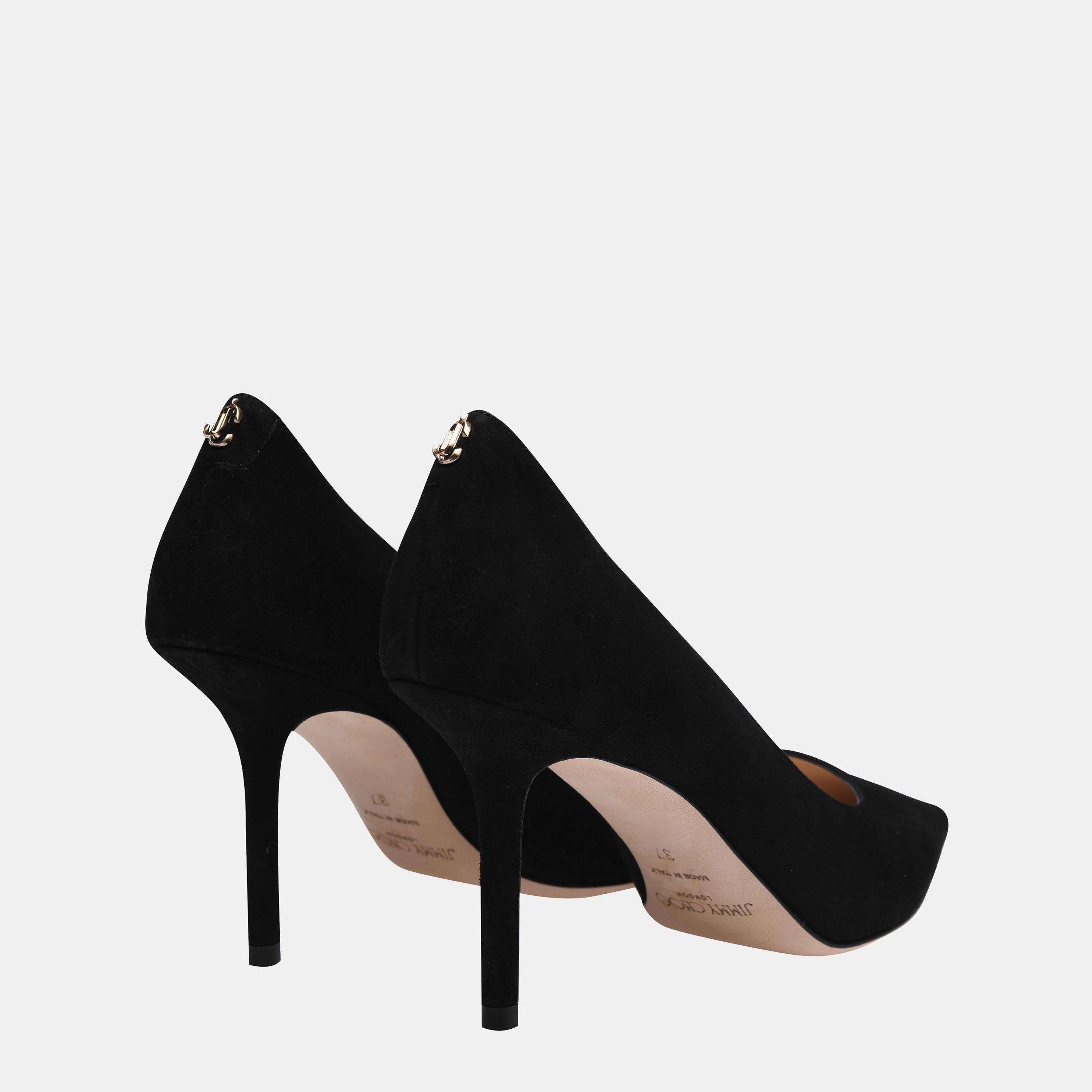 Black - Jimmy Choo - Women's Love Suede 85h Heels - 5