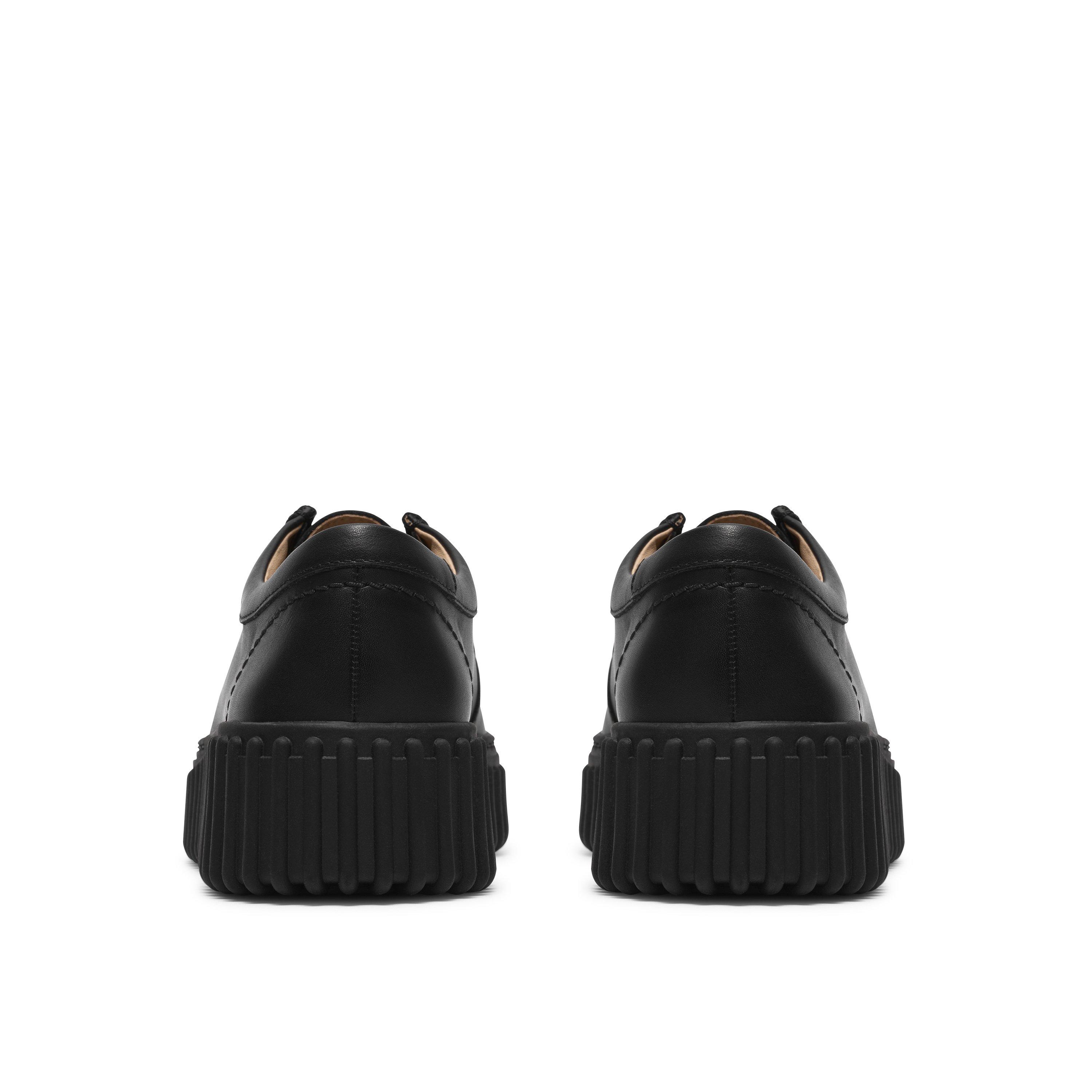 Black Leather - Clarks - Women's Moc Toe Formal Shoes - 5