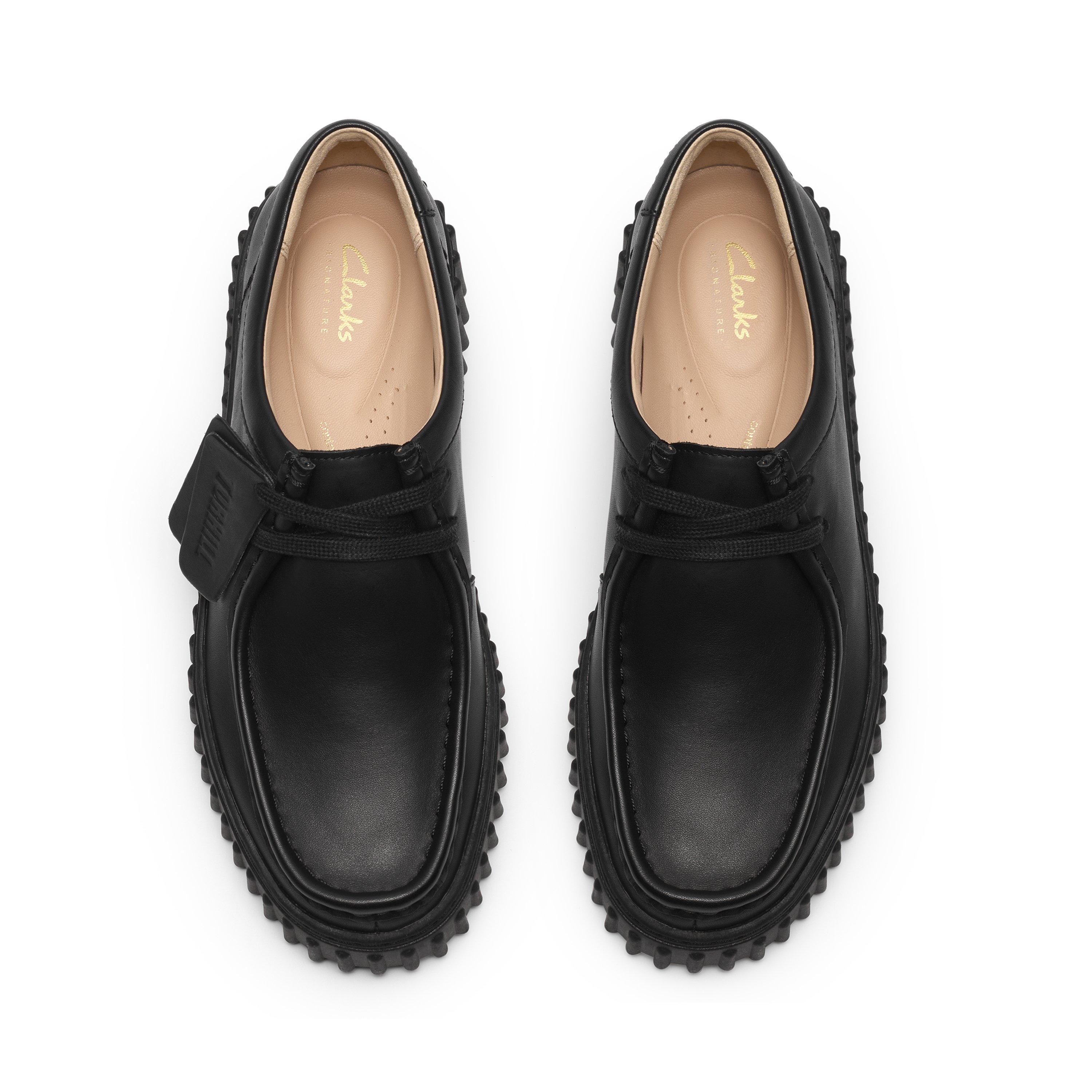 Black Leather - Clarks - Women's Moc Toe Formal Shoes - 6