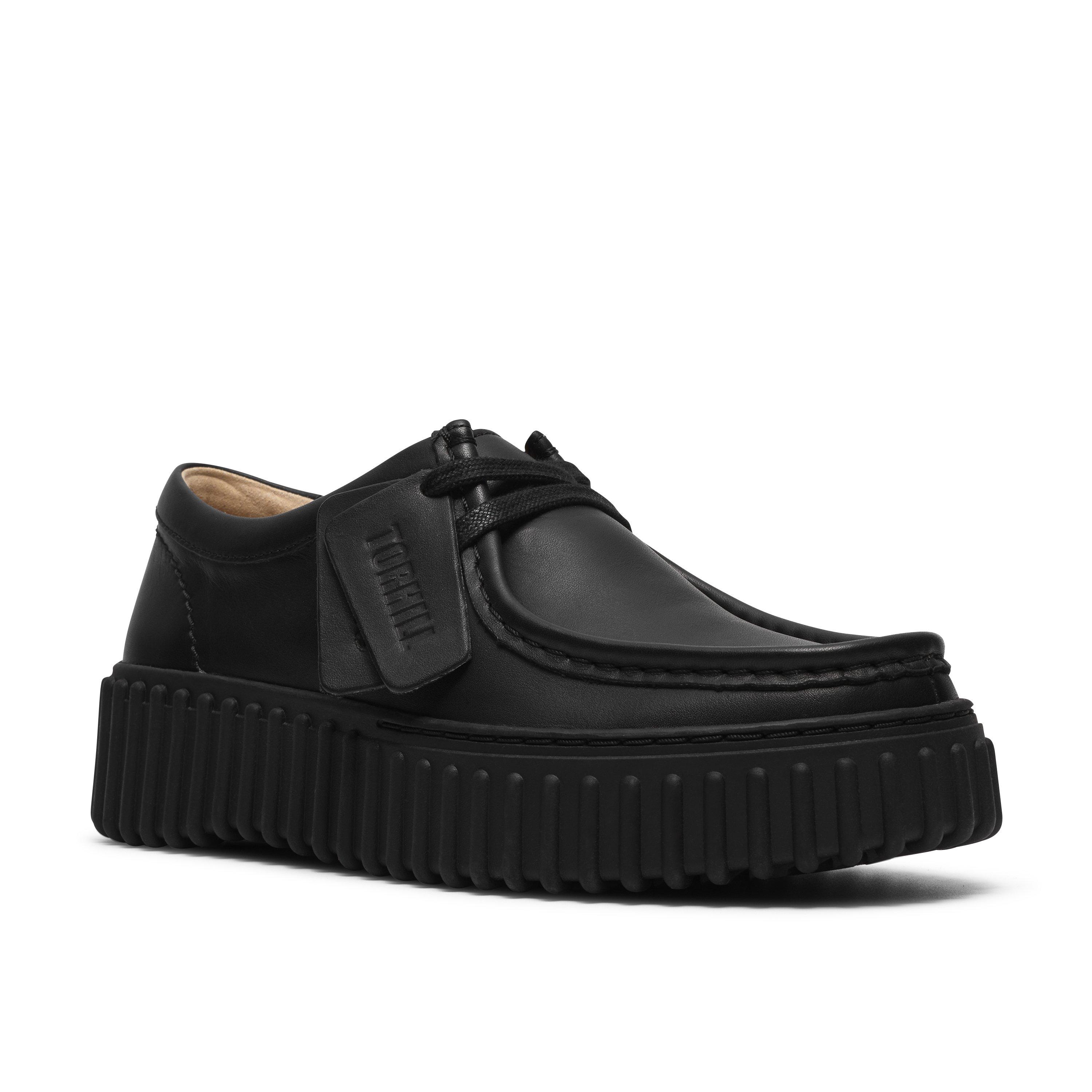 Black Leather - Clarks - Women's Moc Toe Formal Shoes - 7