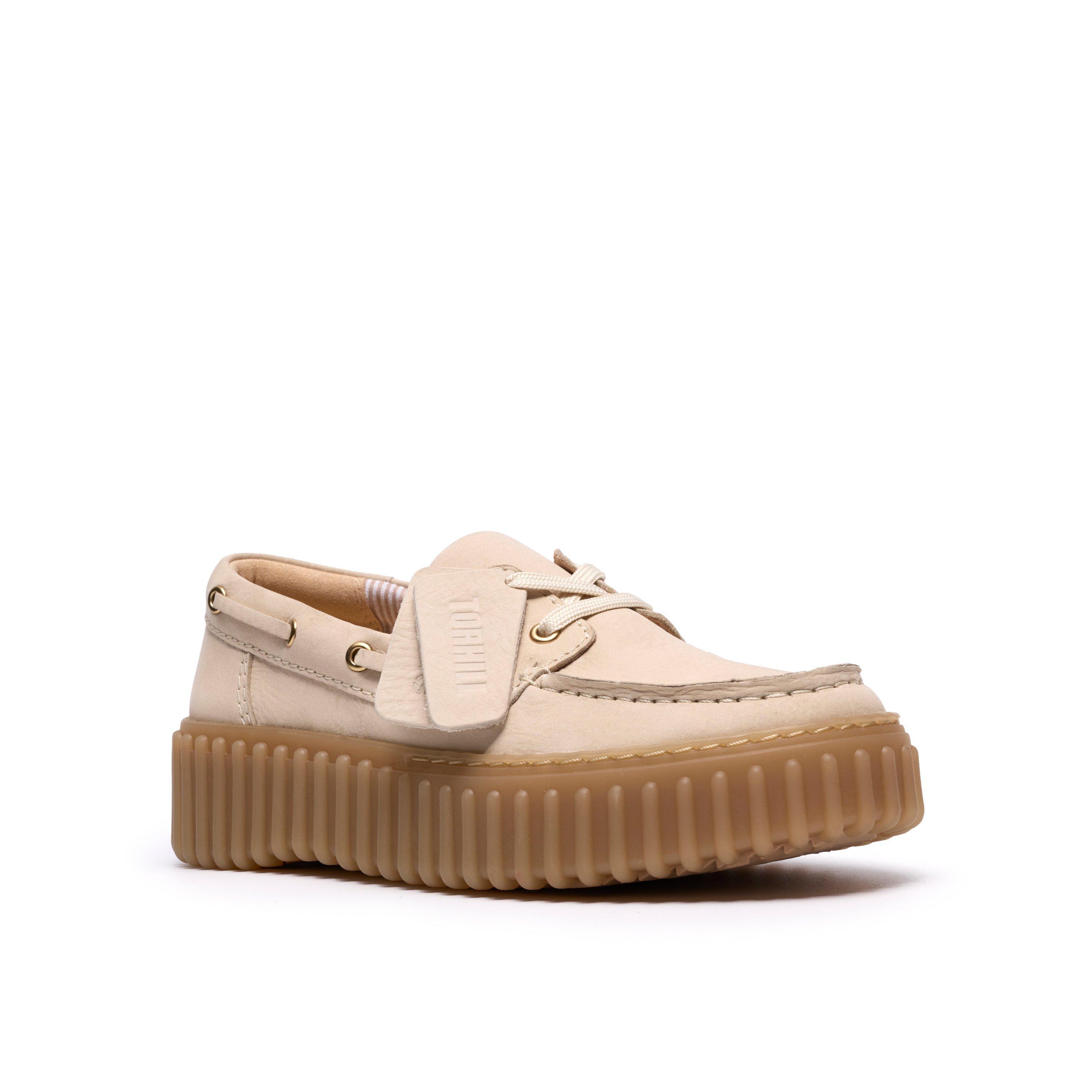 Crème Nubuck - Clarks - Clarks Torhill Boat Ld62 - 7