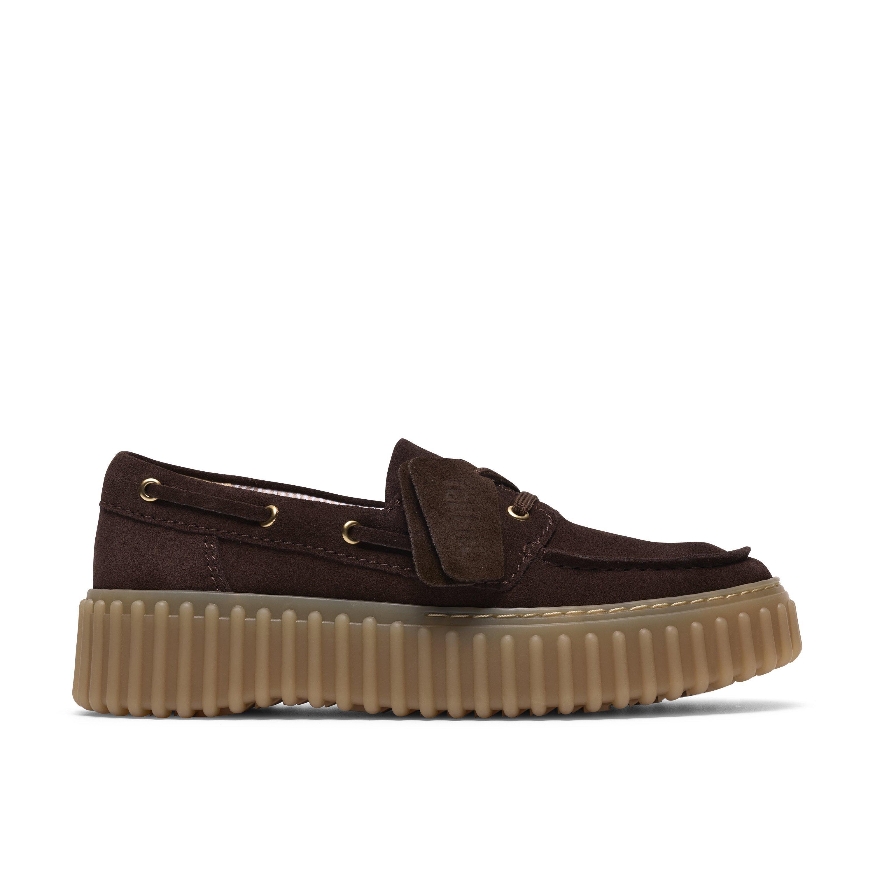 Clarks Women's Moc Toe Formal Shoes - Dark Brown Sue - 6 (39)