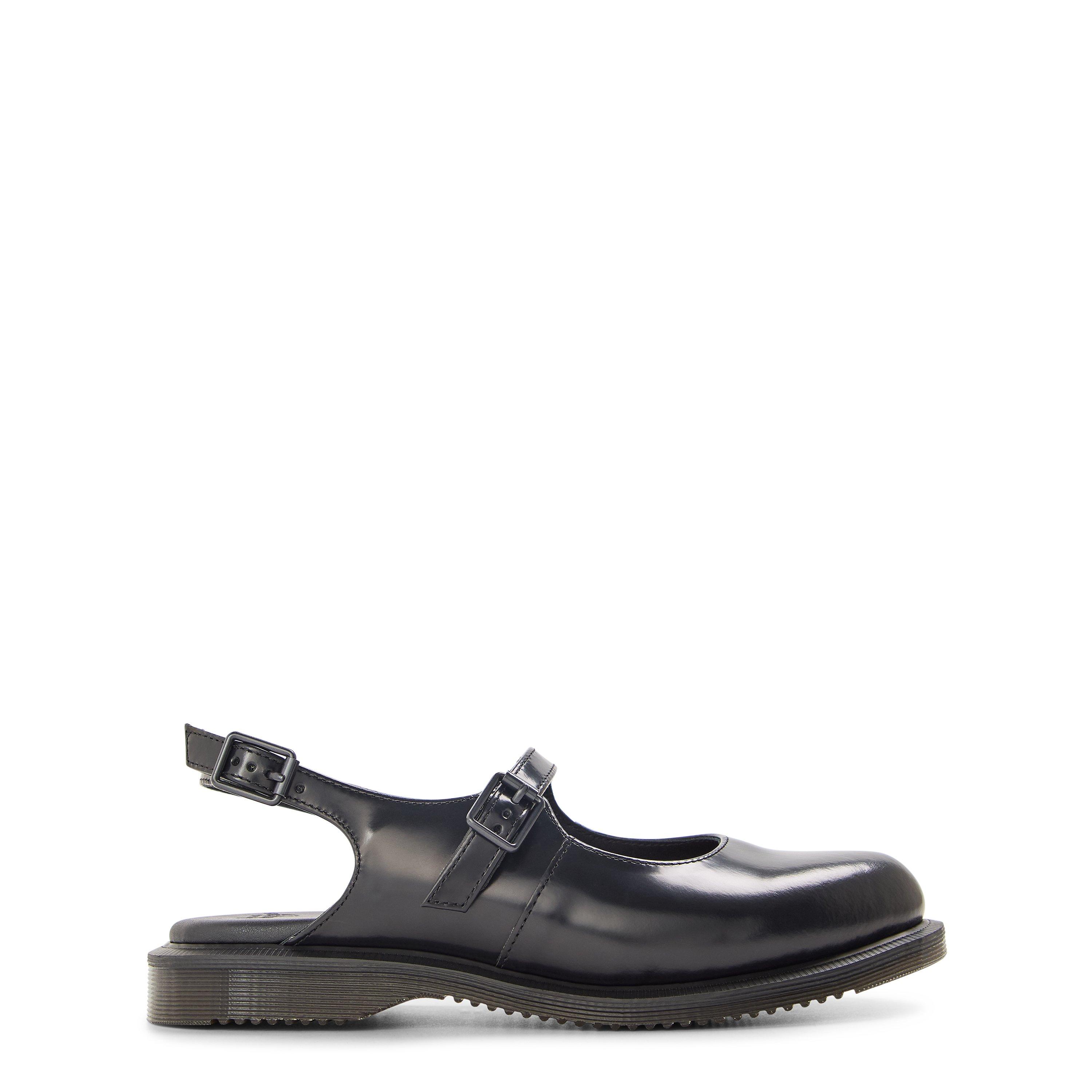 Dr Martens Women's Madaline Mary Jane Rub Off Sling Back Shoes - Black Polish - 7 (41)