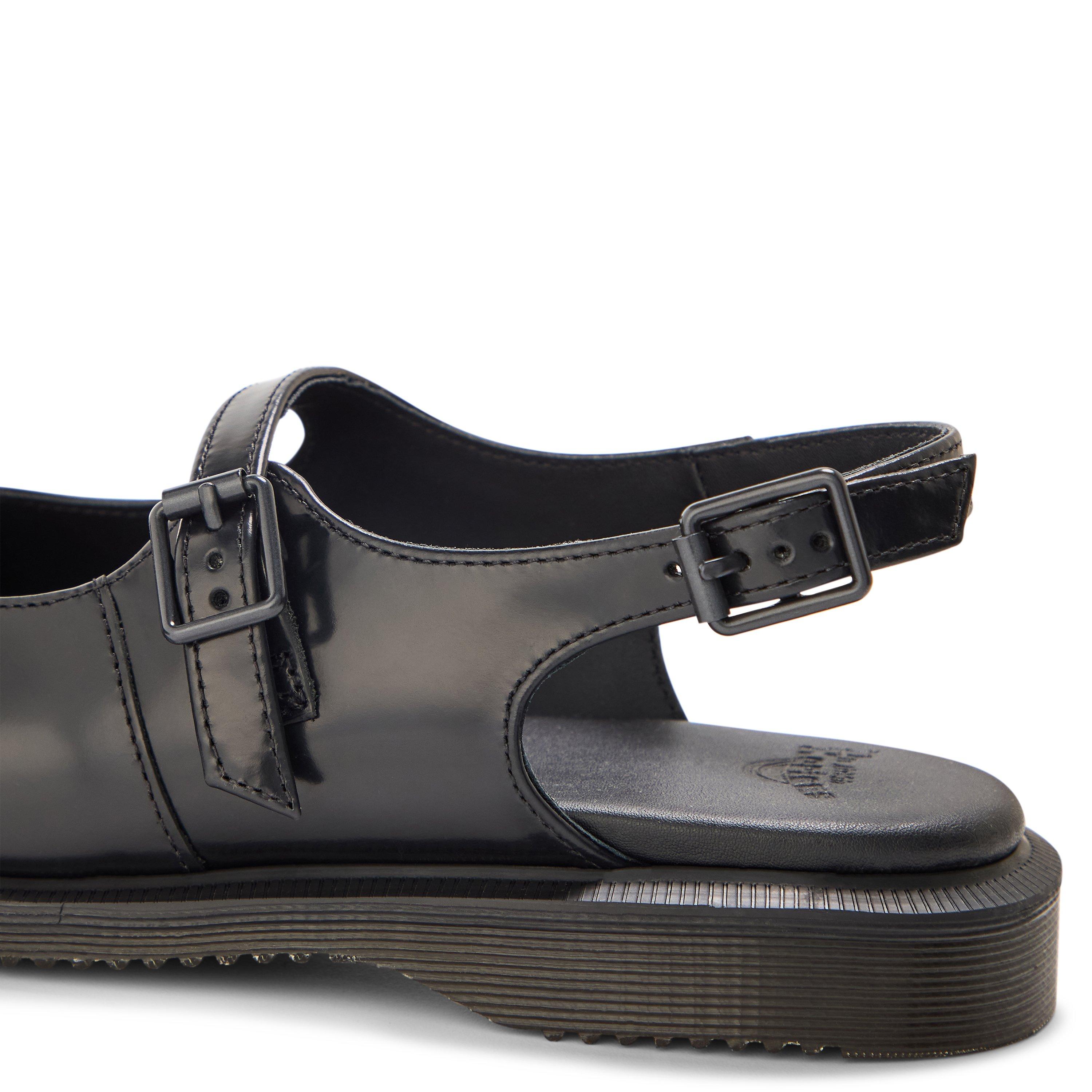 Black Polish - Dr Martens - Madaline Mary Jane Rub Off Sling Back Shoes - 4