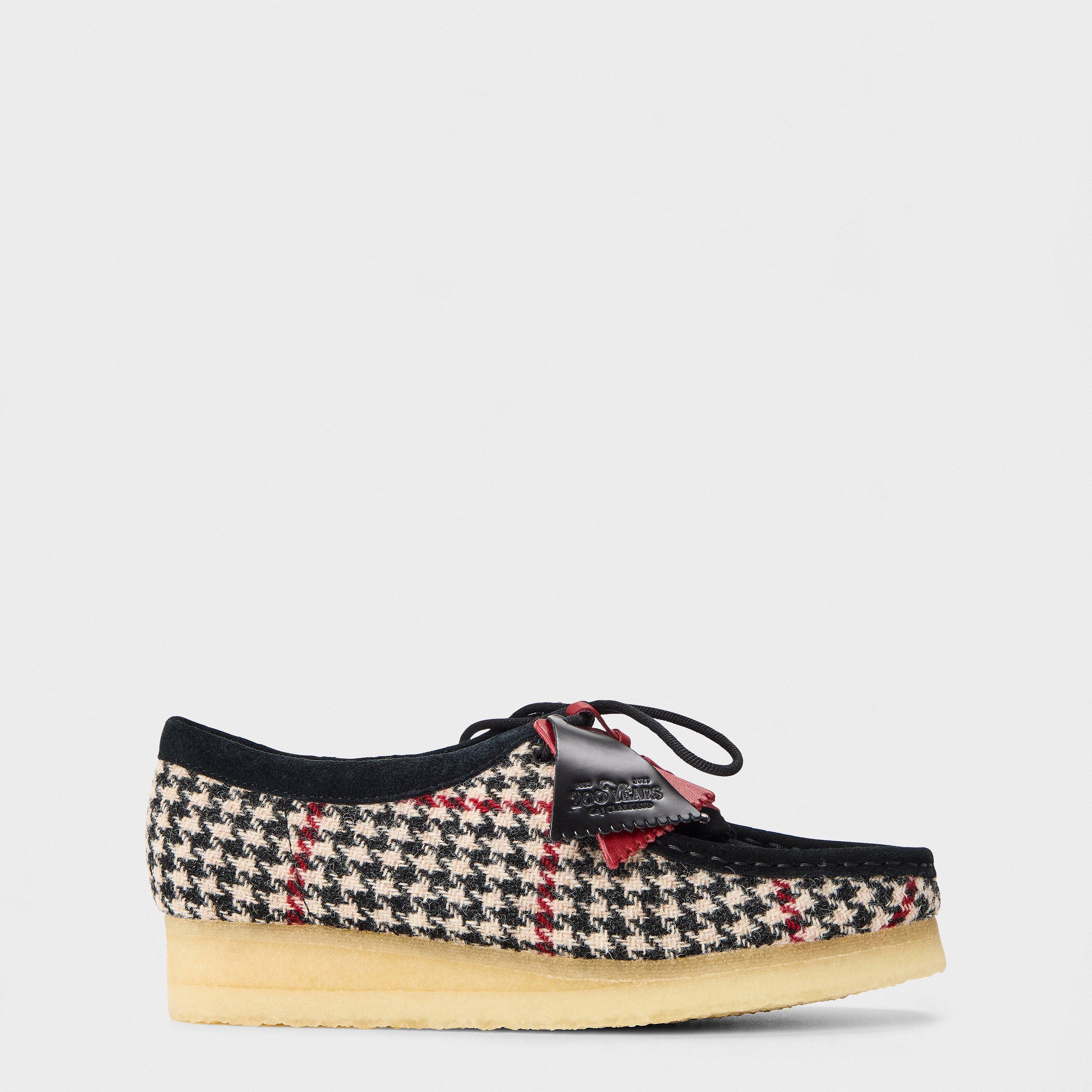 Clarks Originals Women's Wallabee Twd Moc Toe Formal Shoes - Black Tweed - 4 (37)