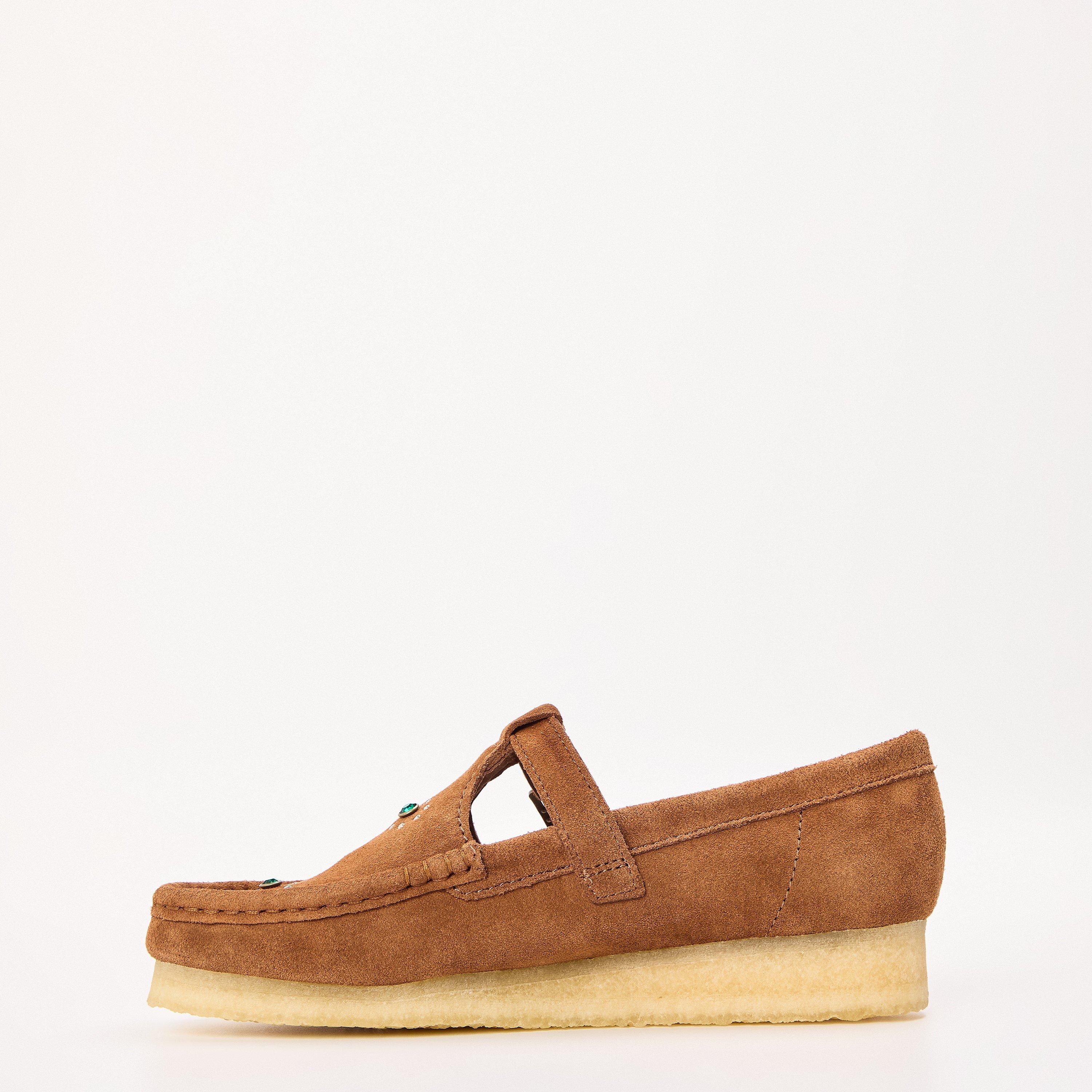 Brown/Orange - Clarks Originals - Clarks Wallabee TBar Ld61 - 2