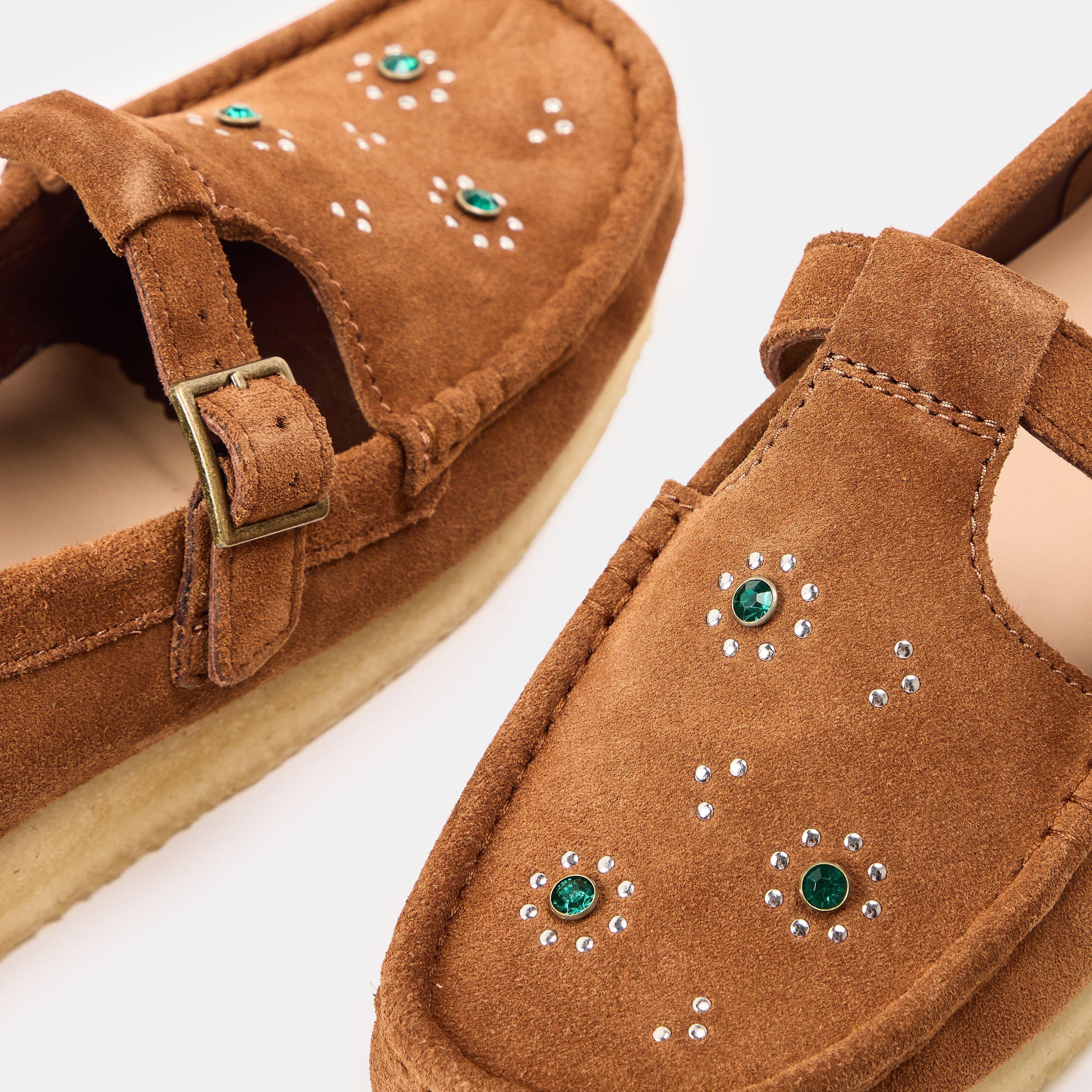 Brown/Orange - Clarks Originals - Clarks Wallabee TBar Ld61 - 3