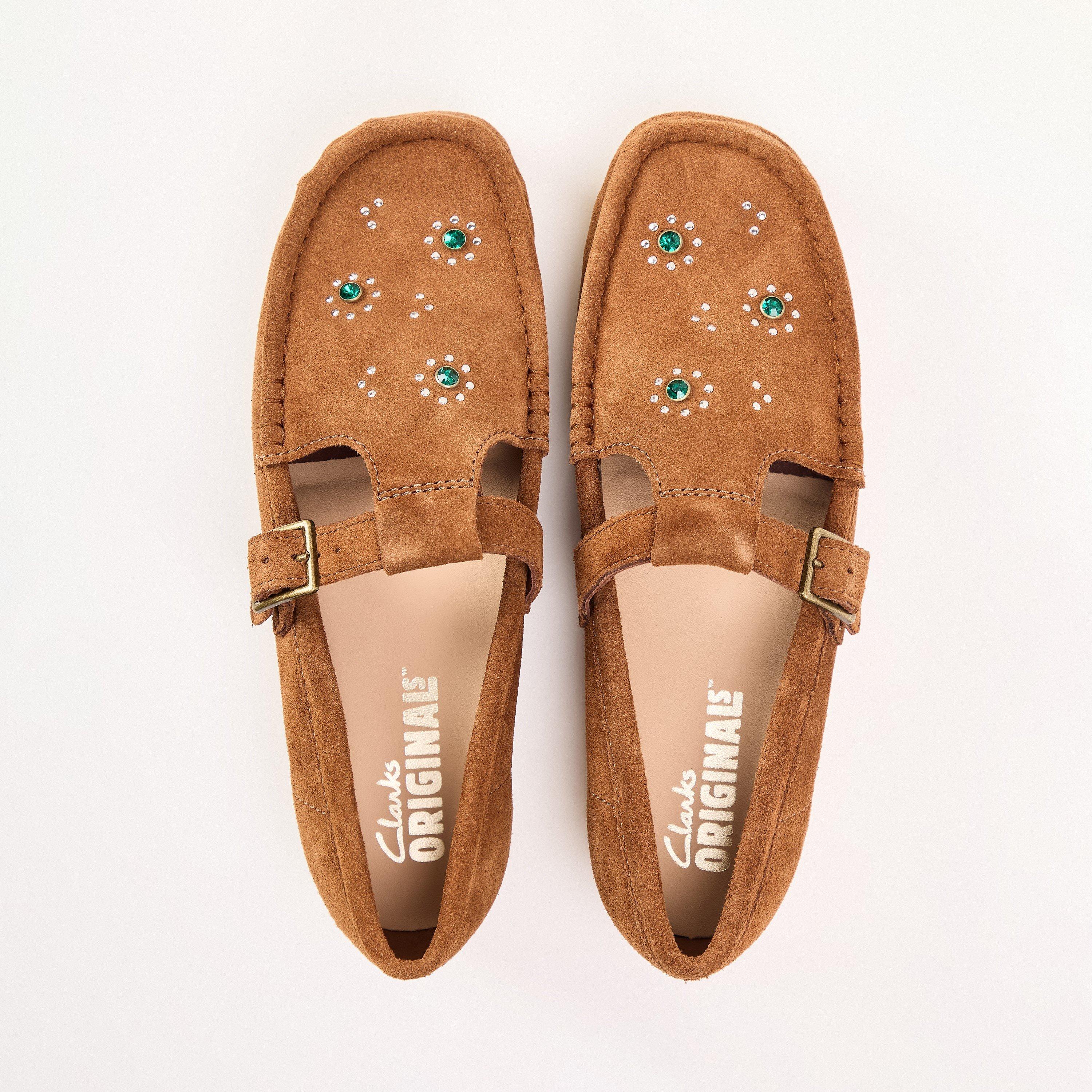 Brown/Orange - Clarks Originals - Clarks Wallabee TBar Ld61 - 4