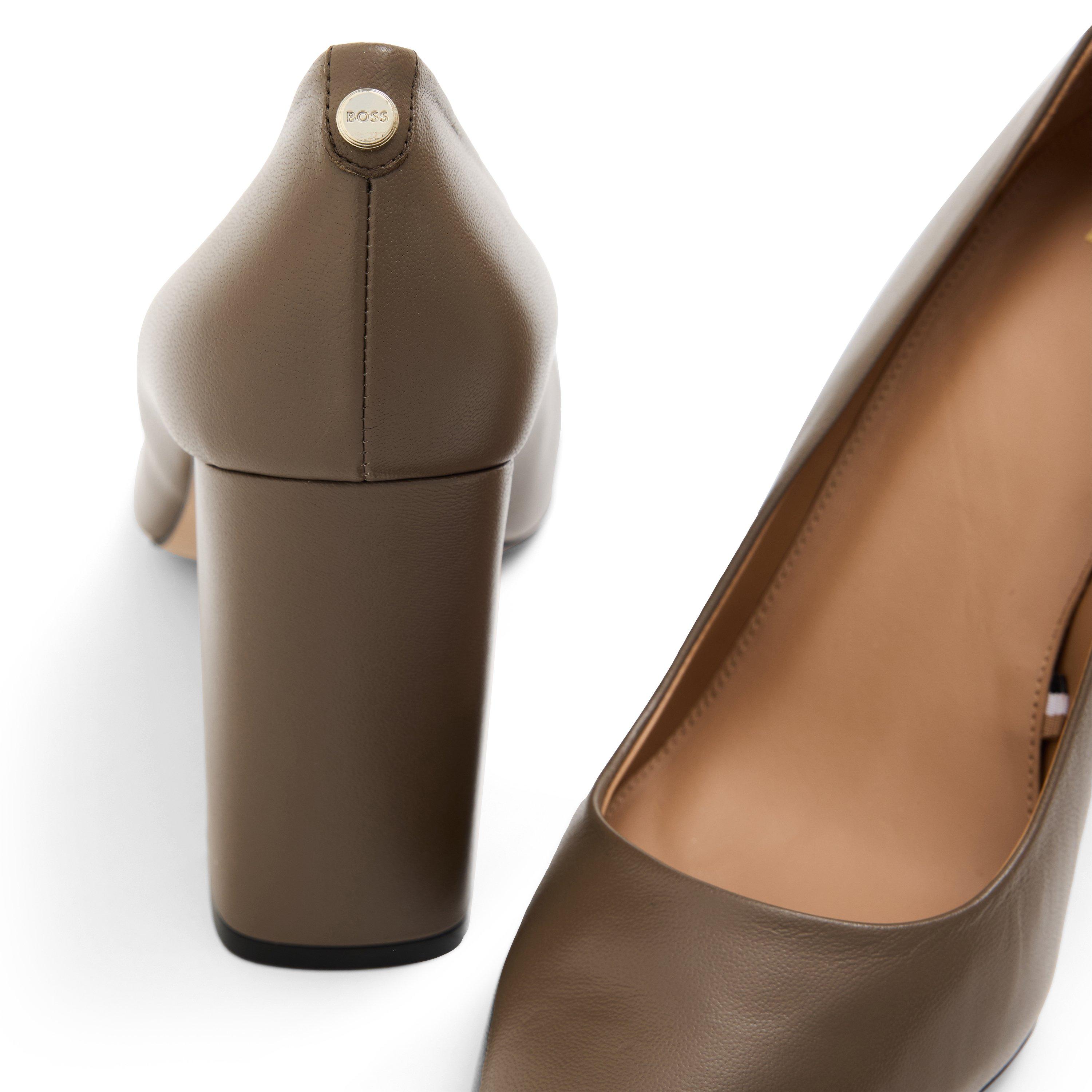 Medium Brown - Boss - Women's Block Court Shoes - 3