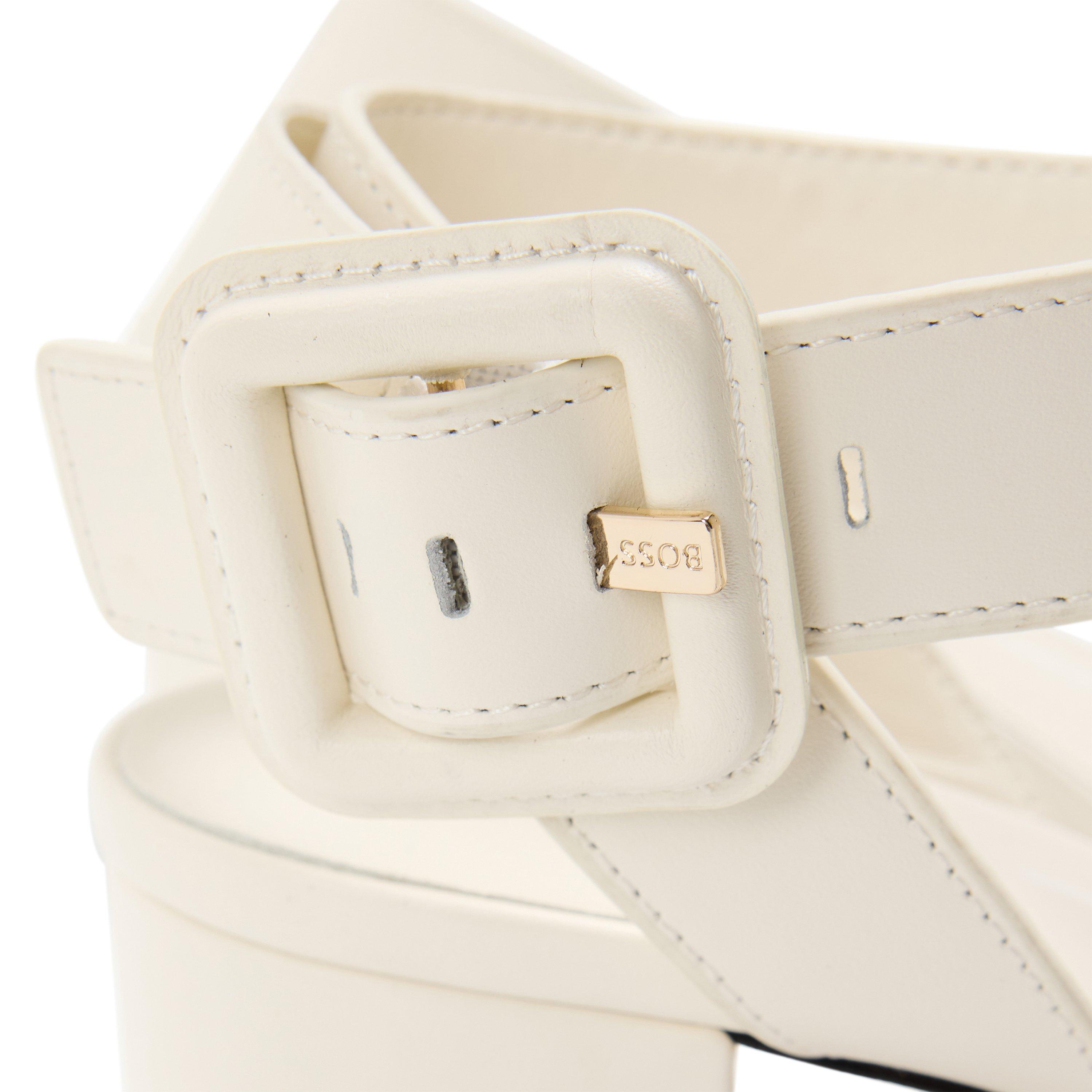 Open White - Boss - Women's Charlize Sand Heeled Sandals - 3