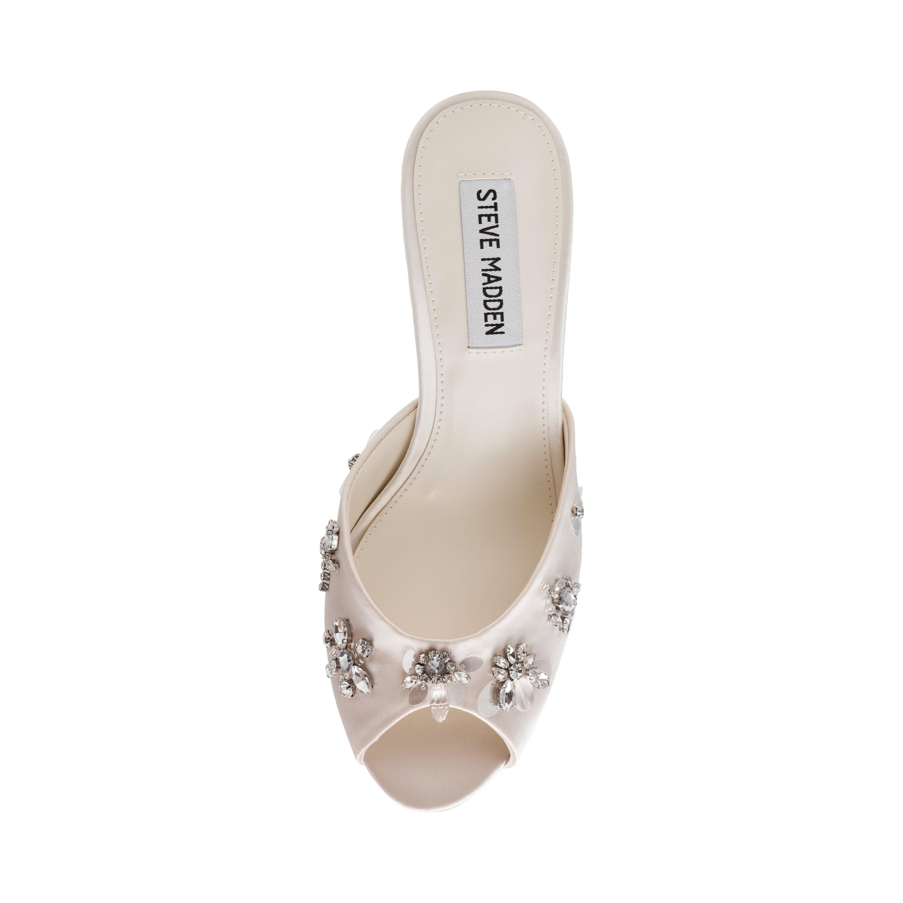 Elfenbenssateng - Steve Madden - Women's RolloutB Heeled Mule - 4