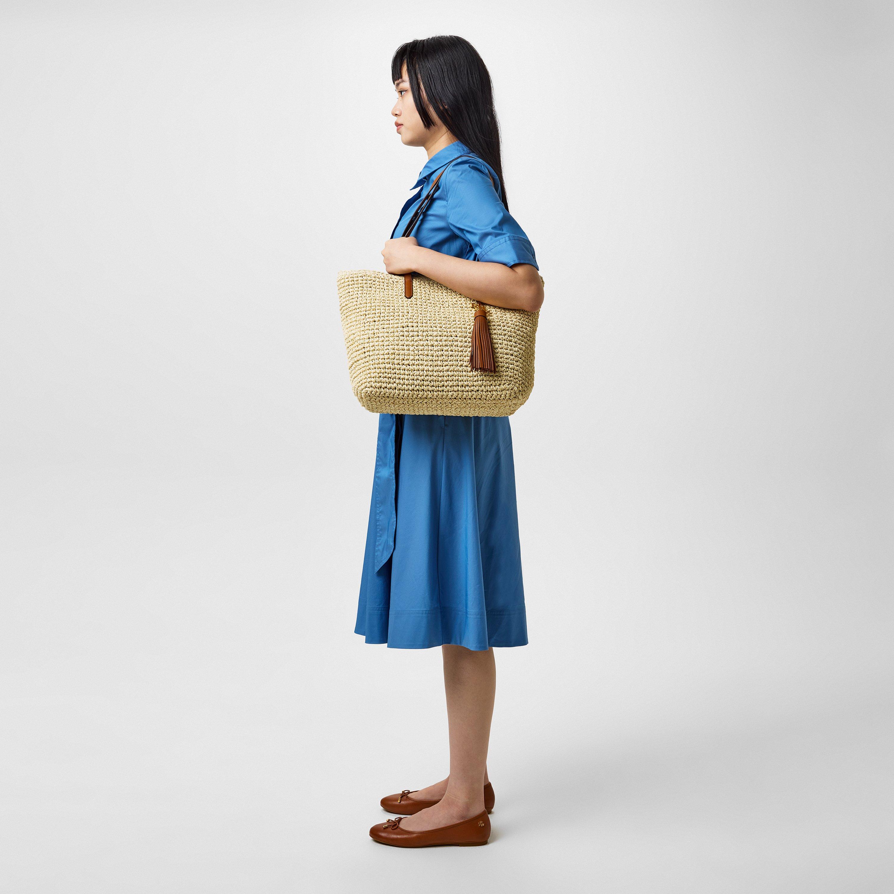 Deep Saddle Tan - Lauren by Ralph Lauren - Women's Jayna Leather Slip On Ballet Pumps - 6