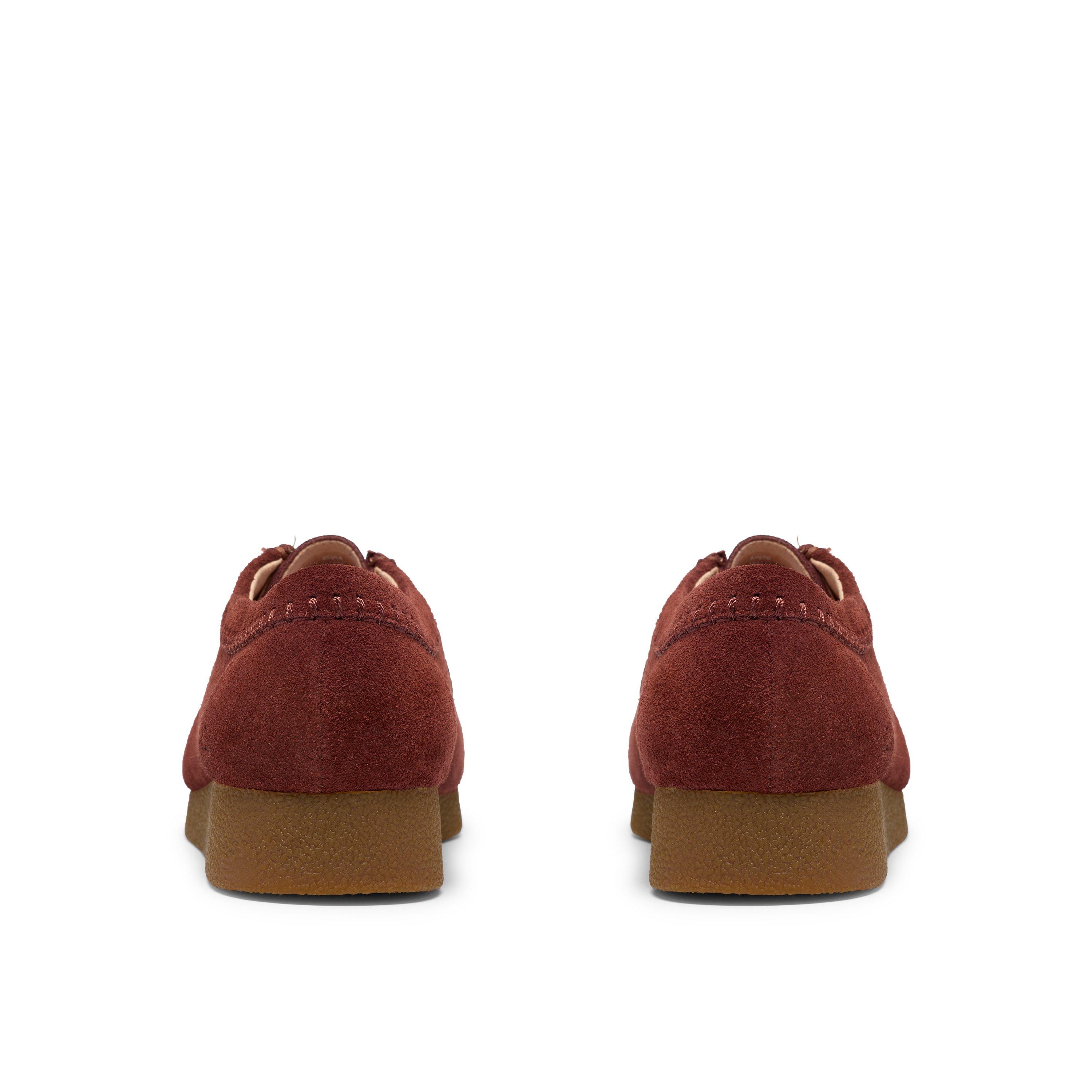 Pink Suede - Clarks Originals - Women's Wallabee EVO Suede Moc-Toe Shoes - 5