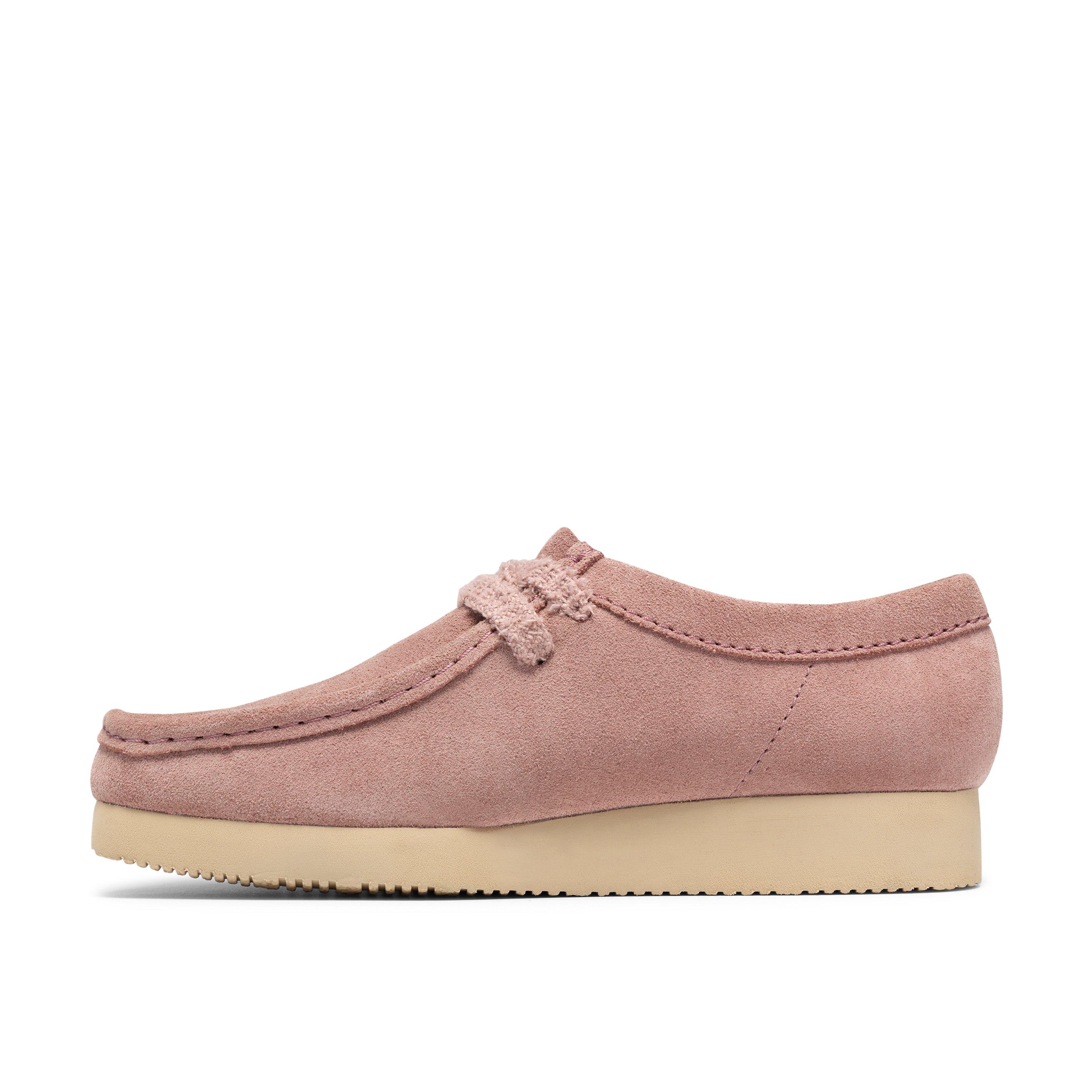 Dusty Pink SDE - Clarks Originals - Women's Wallabee Lite Suede Moc-Toe Shoes - 2