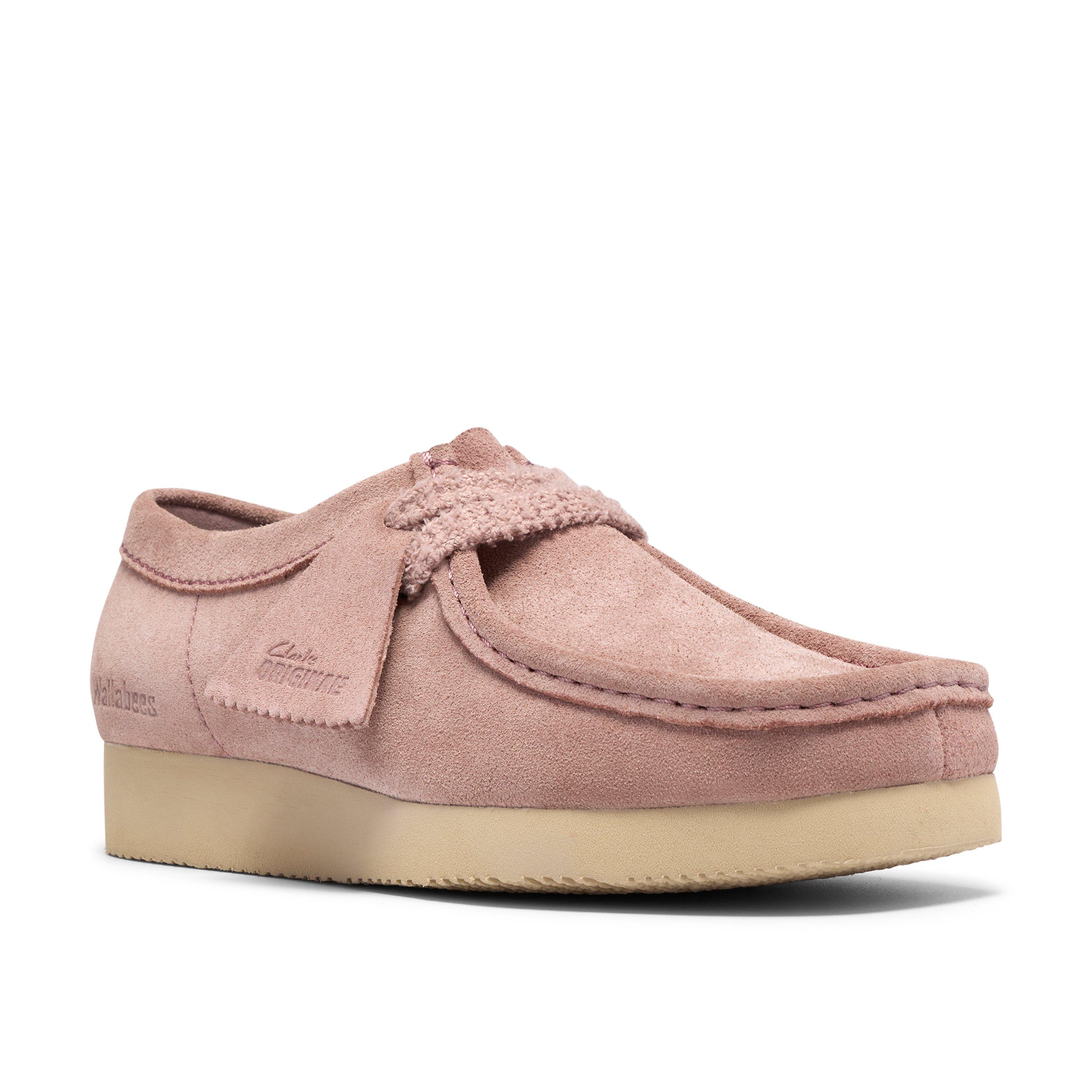 Dusty Pink SDE - Clarks Originals - Women's Wallabee Lite Suede Moc-Toe Shoes - 7