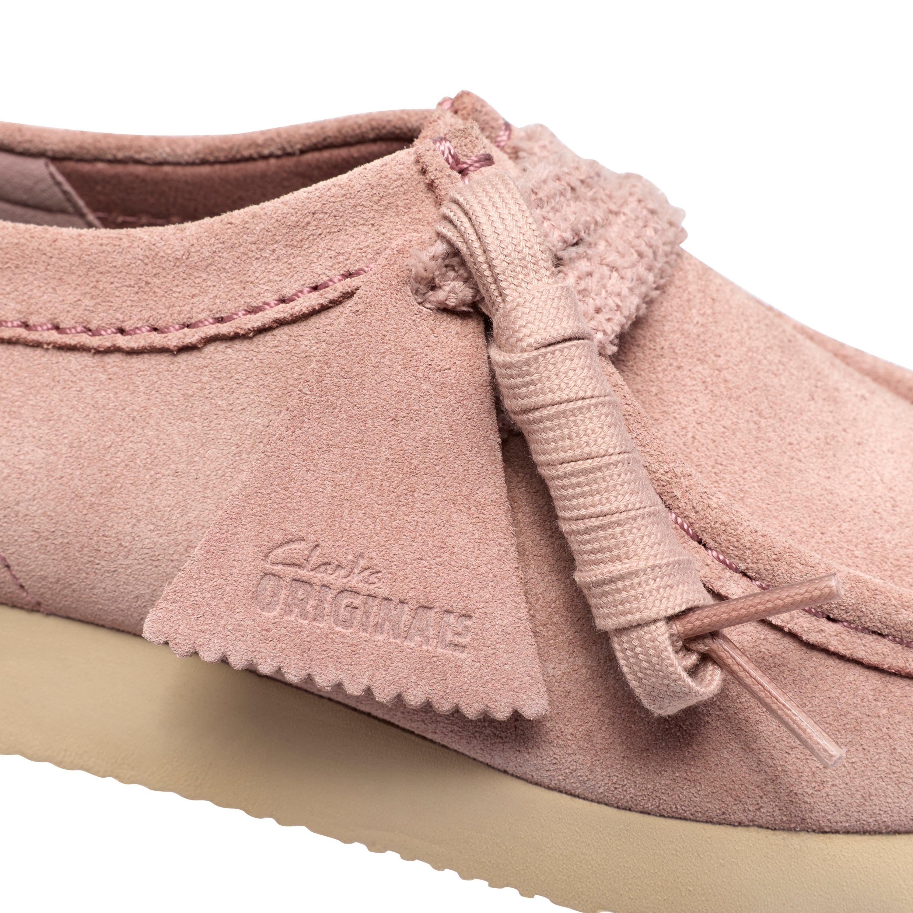 Dusty Pink SDE - Clarks Originals - Women's Wallabee Lite Suede Moc-Toe Shoes - 8