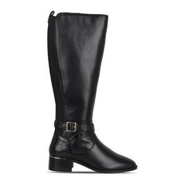 Biba Leather Croc Knee High Boot