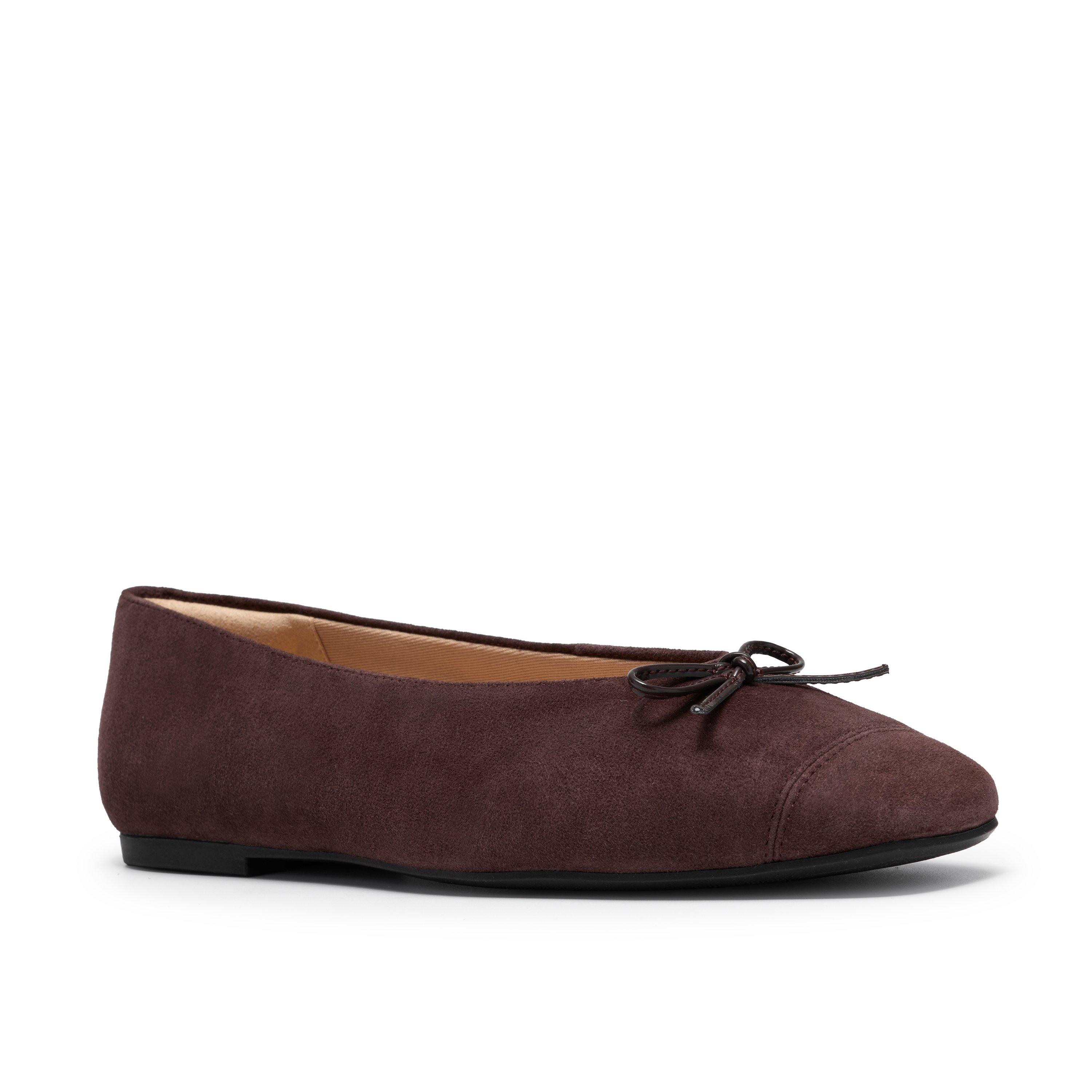 Brown Suede - Clarks - Clarks Befana Bow Ld64 - 4