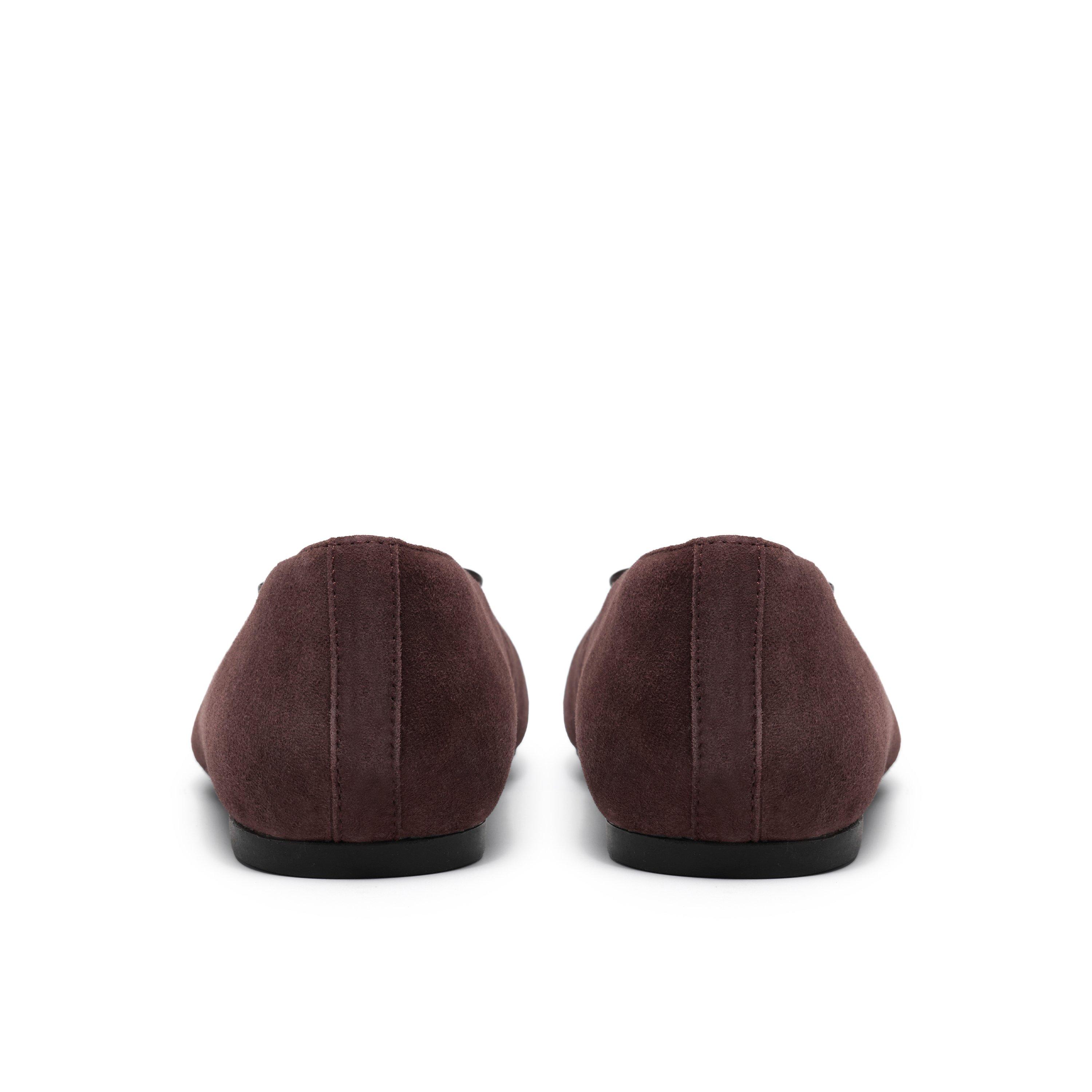 Brown Suede - Clarks - Clarks Befana Bow Ld64 - 5