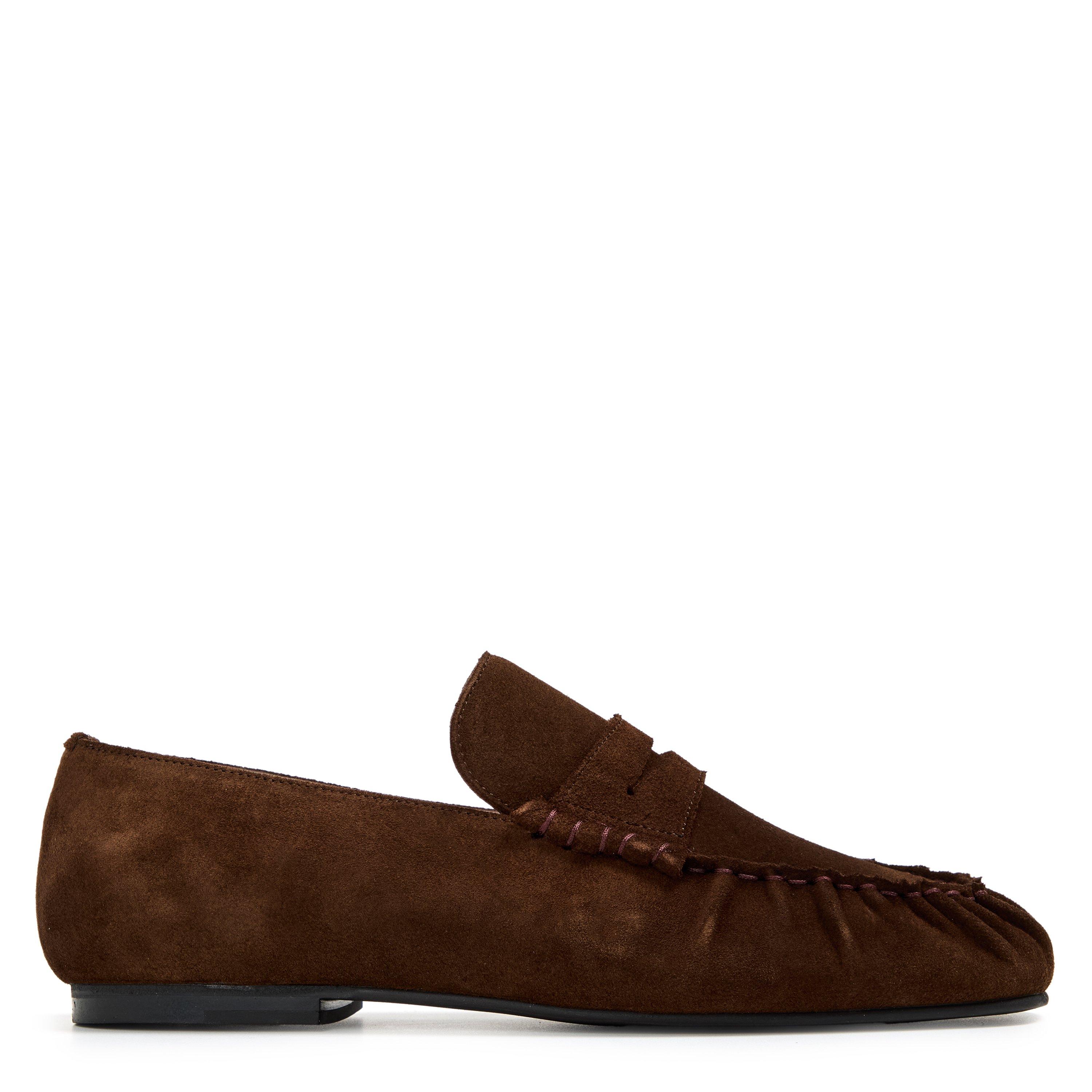 Brown - Alohas - Women's Aven Suede Loafers - 1