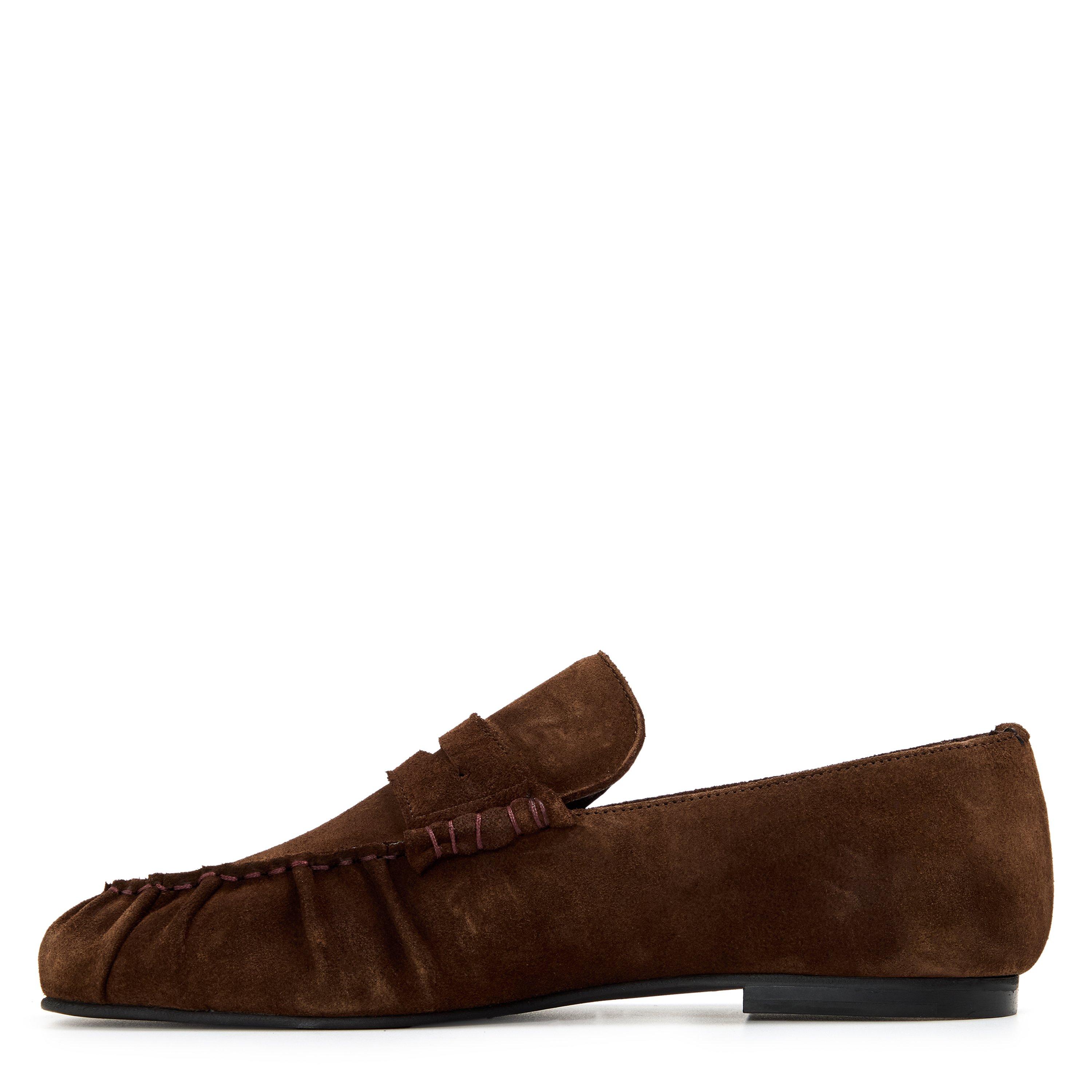 Brown - Alohas - Women's Aven Suede Loafers - 2